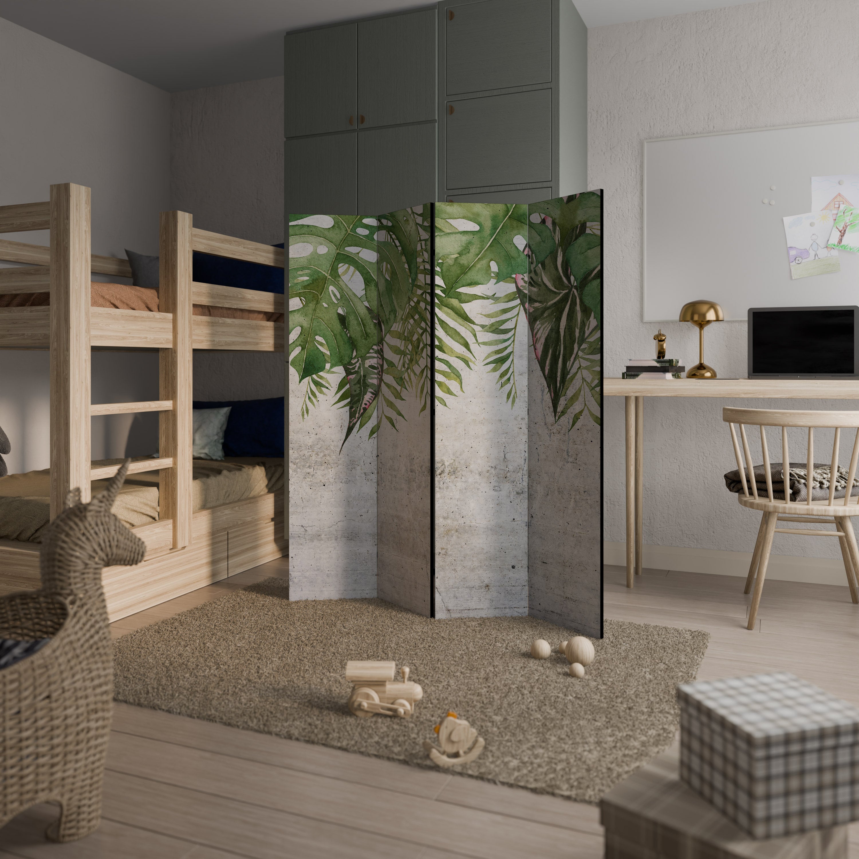 URBAN TROPICS Dekoracyjny parawan 4-skrzydłowy
