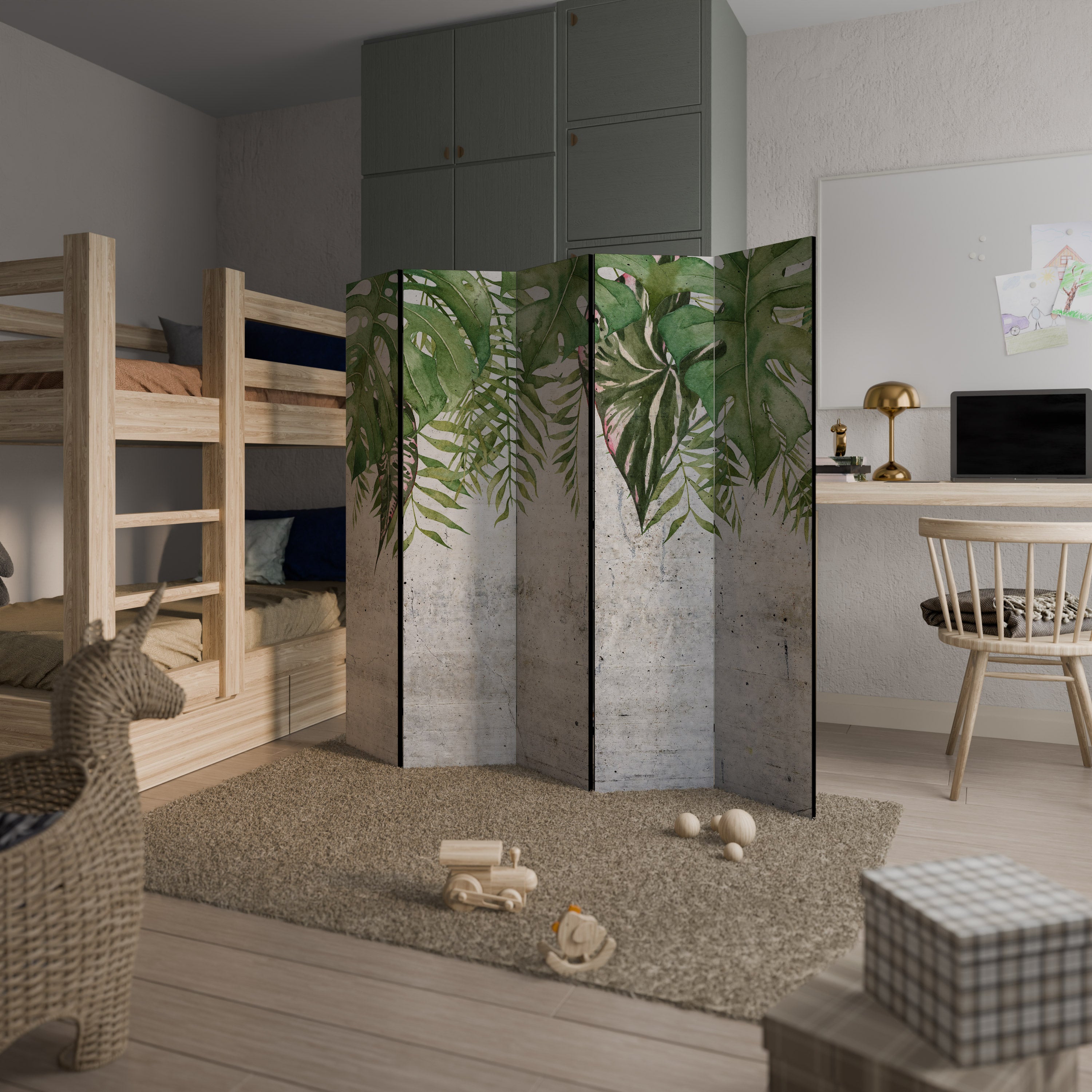URBAN TROPICS Dekoracyjny parawan 5-skrzydłowy