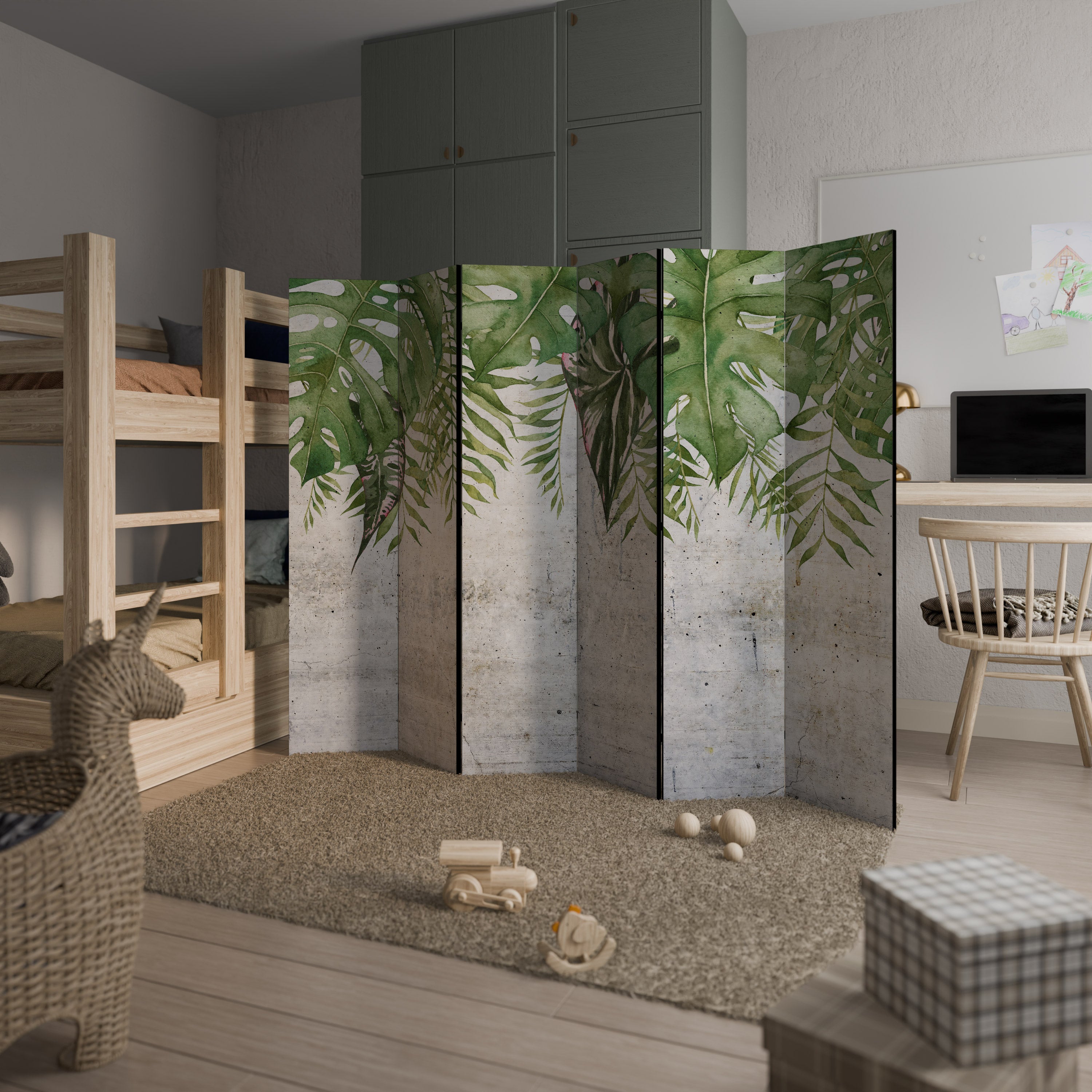 URBAN TROPICS Dekoracyjny parawan 6-skrzydłowy