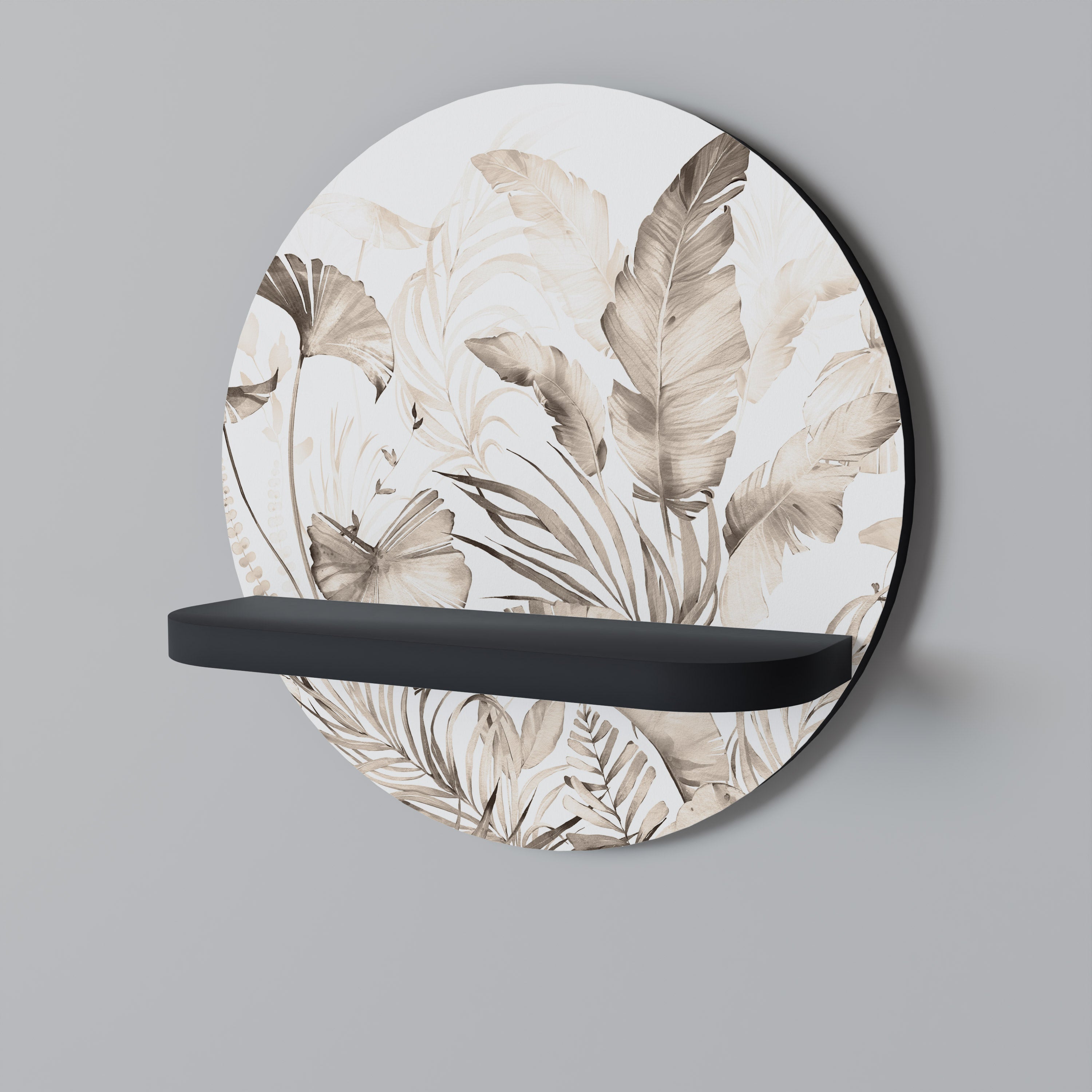 WILD TENDERNESS Półka okrągła Czarna