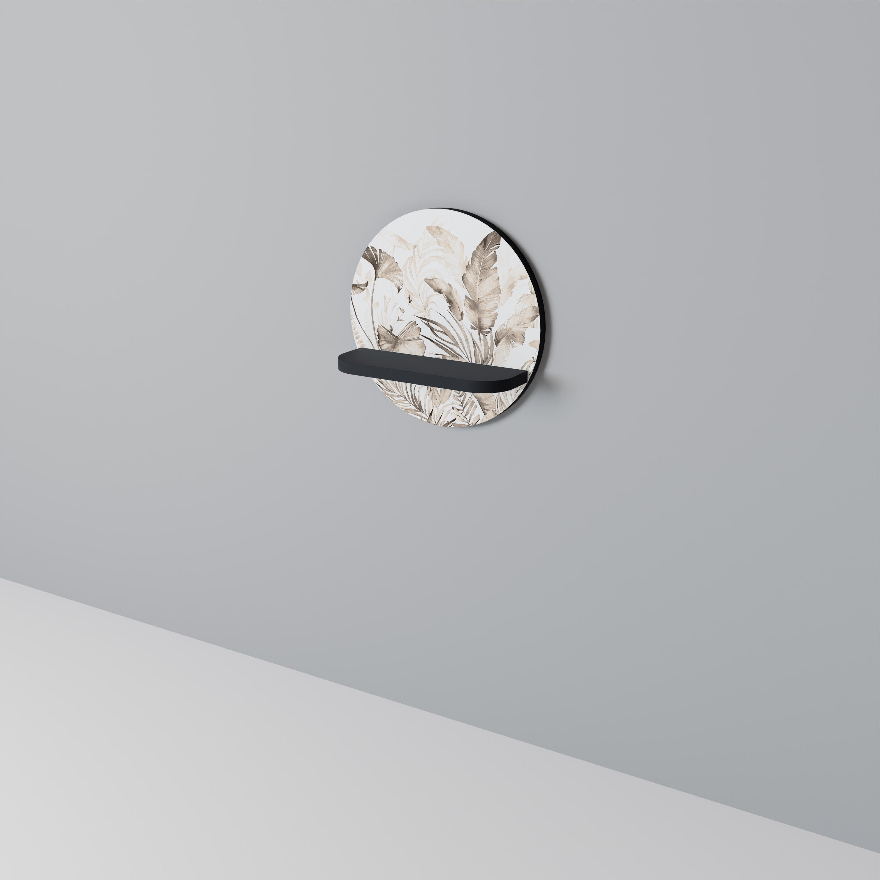 WILD TENDERNESS Półka okrągła Czarna