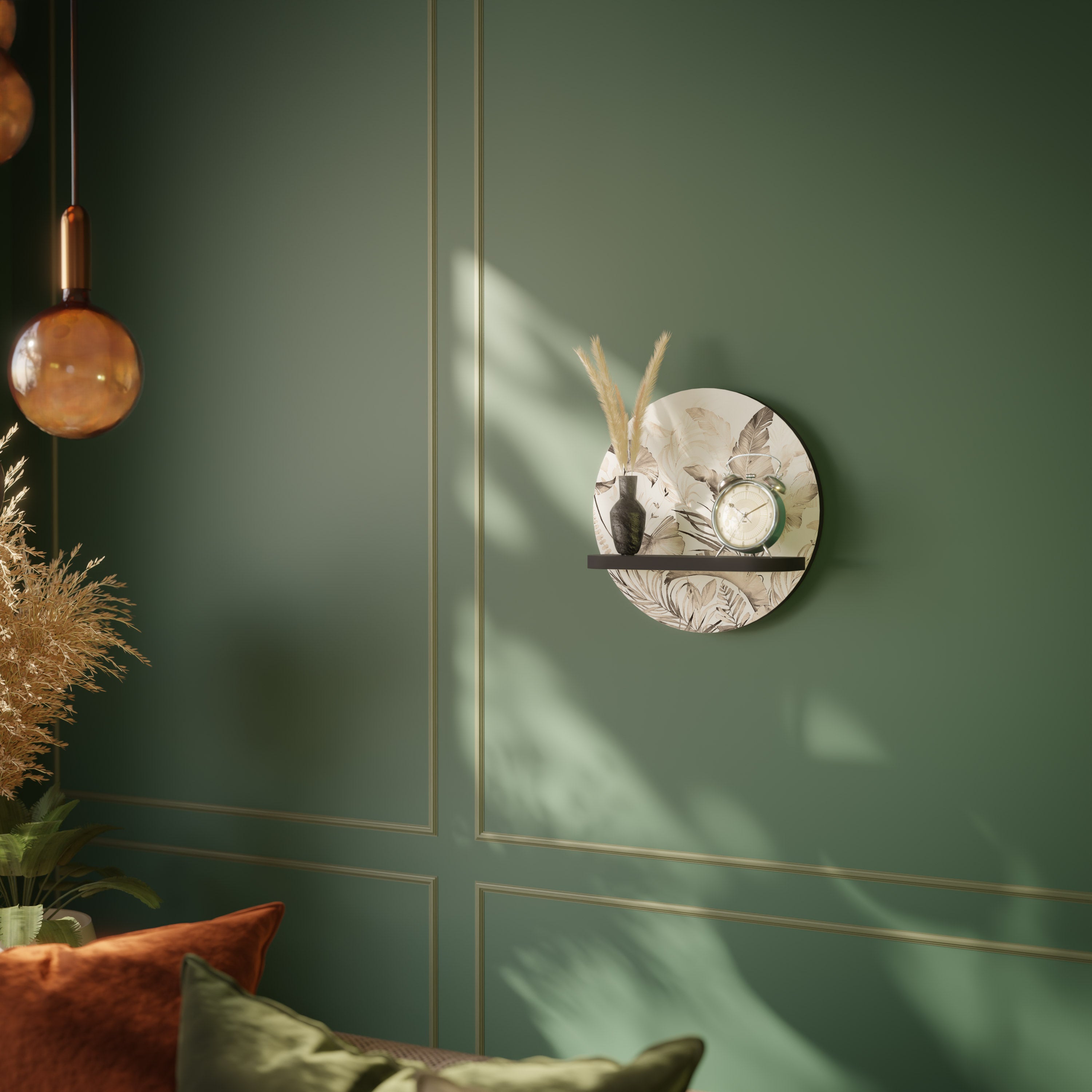 WILD TENDERNESS Półka okrągła Czarna