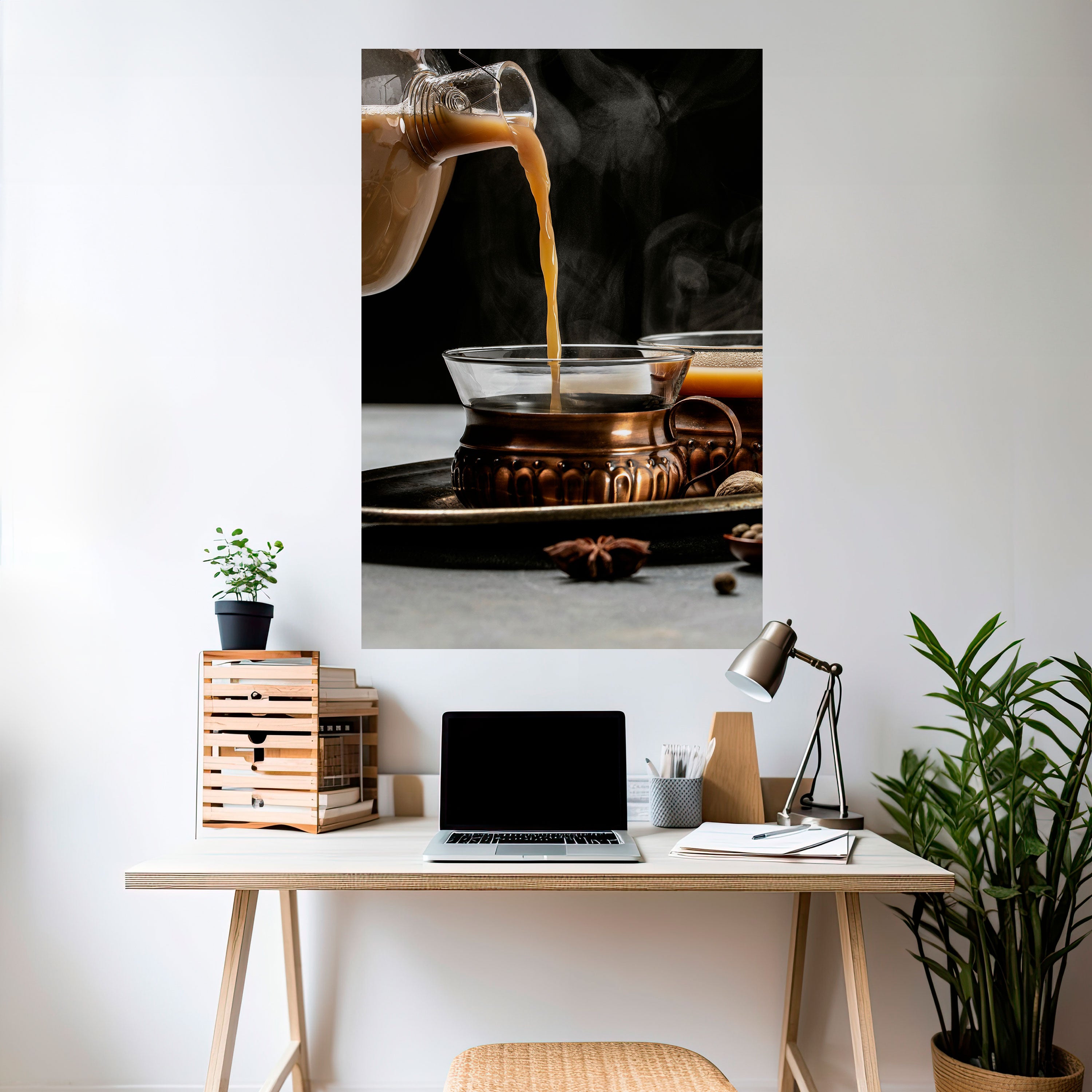 STEAMING SIPS OF SERENITY Naklejka/Plakat pionowy