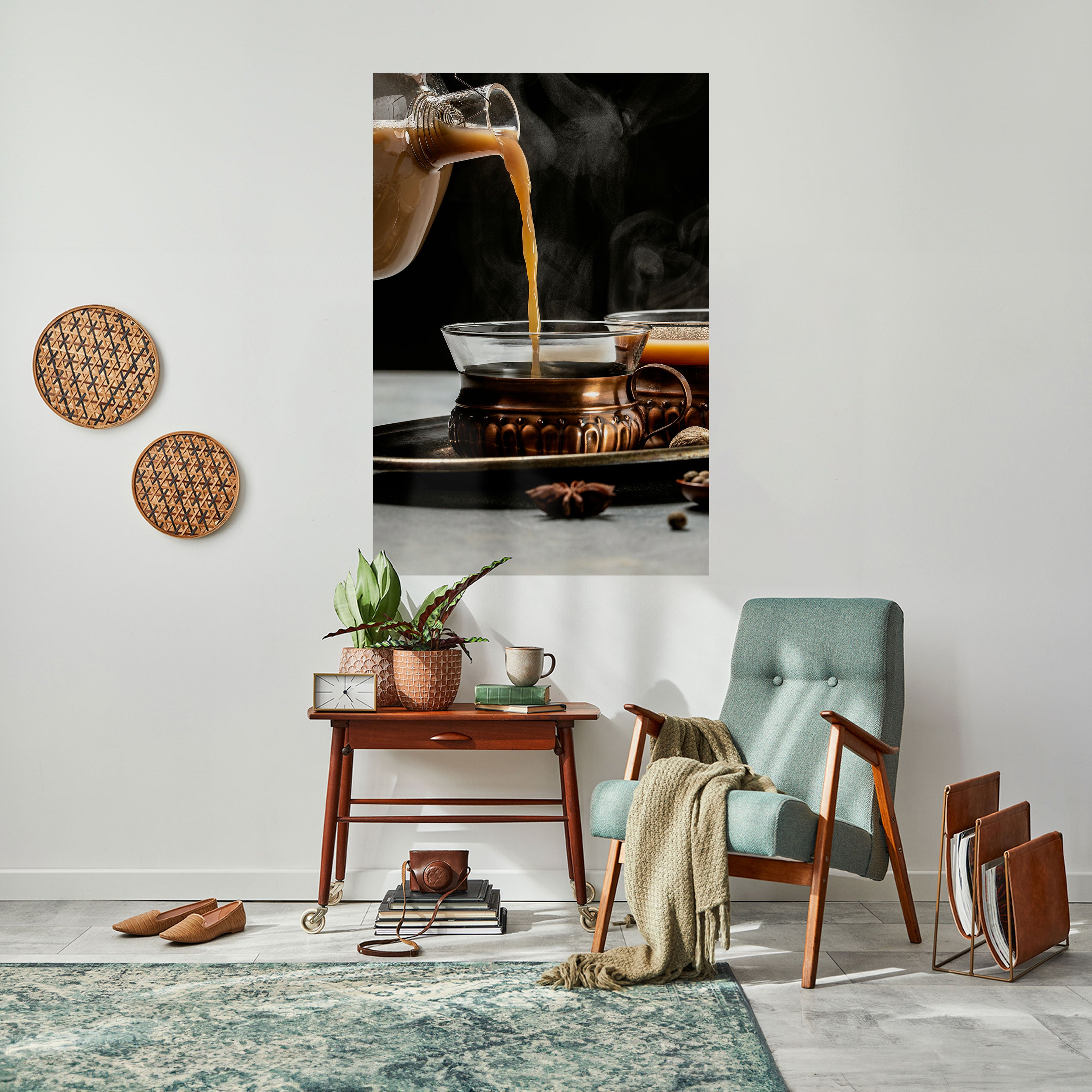 STEAMING SIPS OF SERENITY Naklejka/Plakat pionowy
