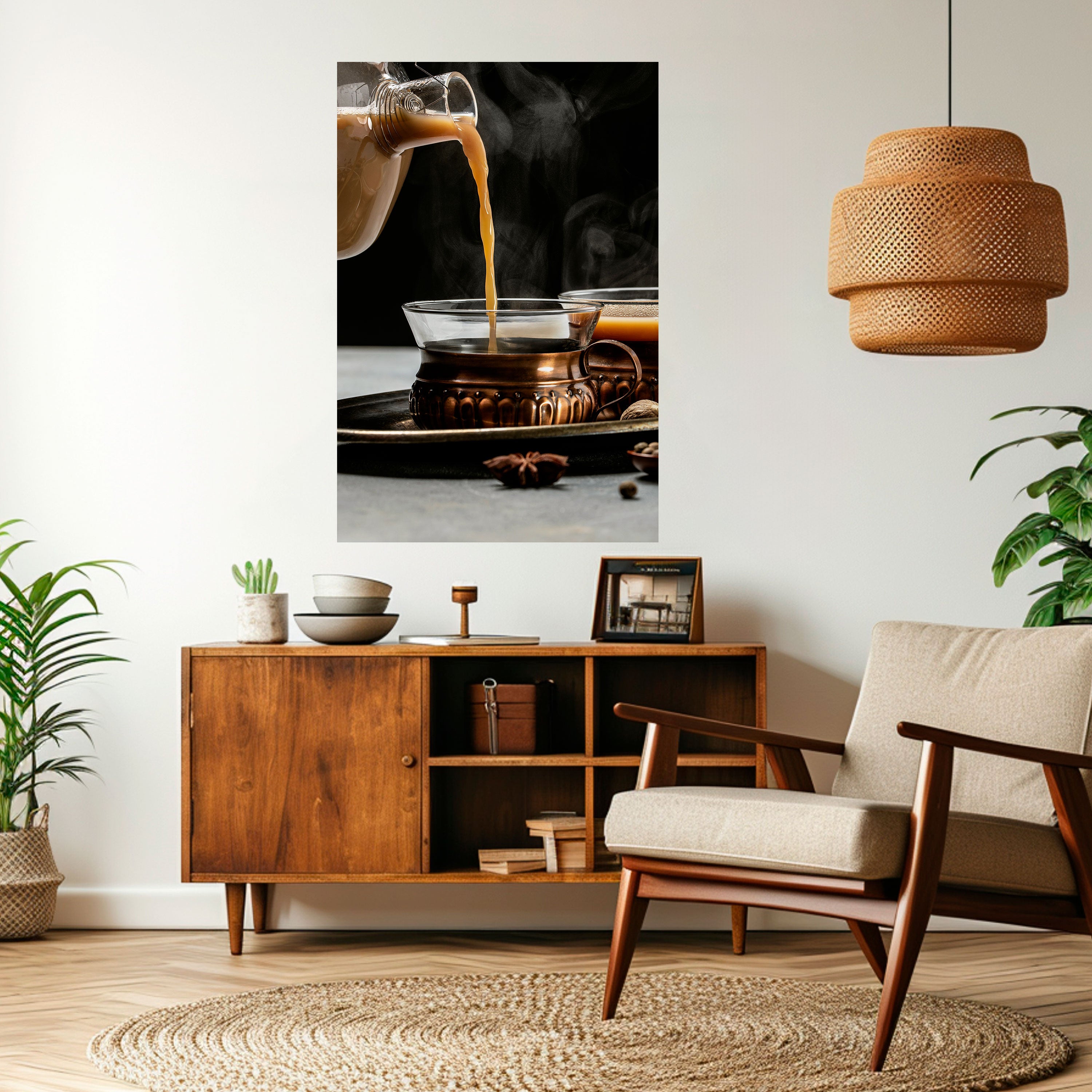 STEAMING SIPS OF SERENITY Naklejka/Plakat pionowy
