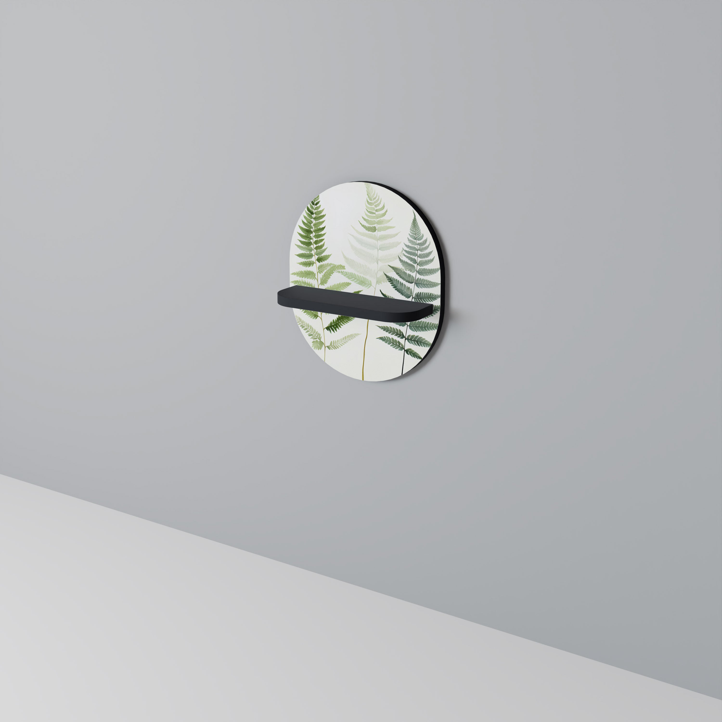 FERN MAJESTY Półka owalna Czarna