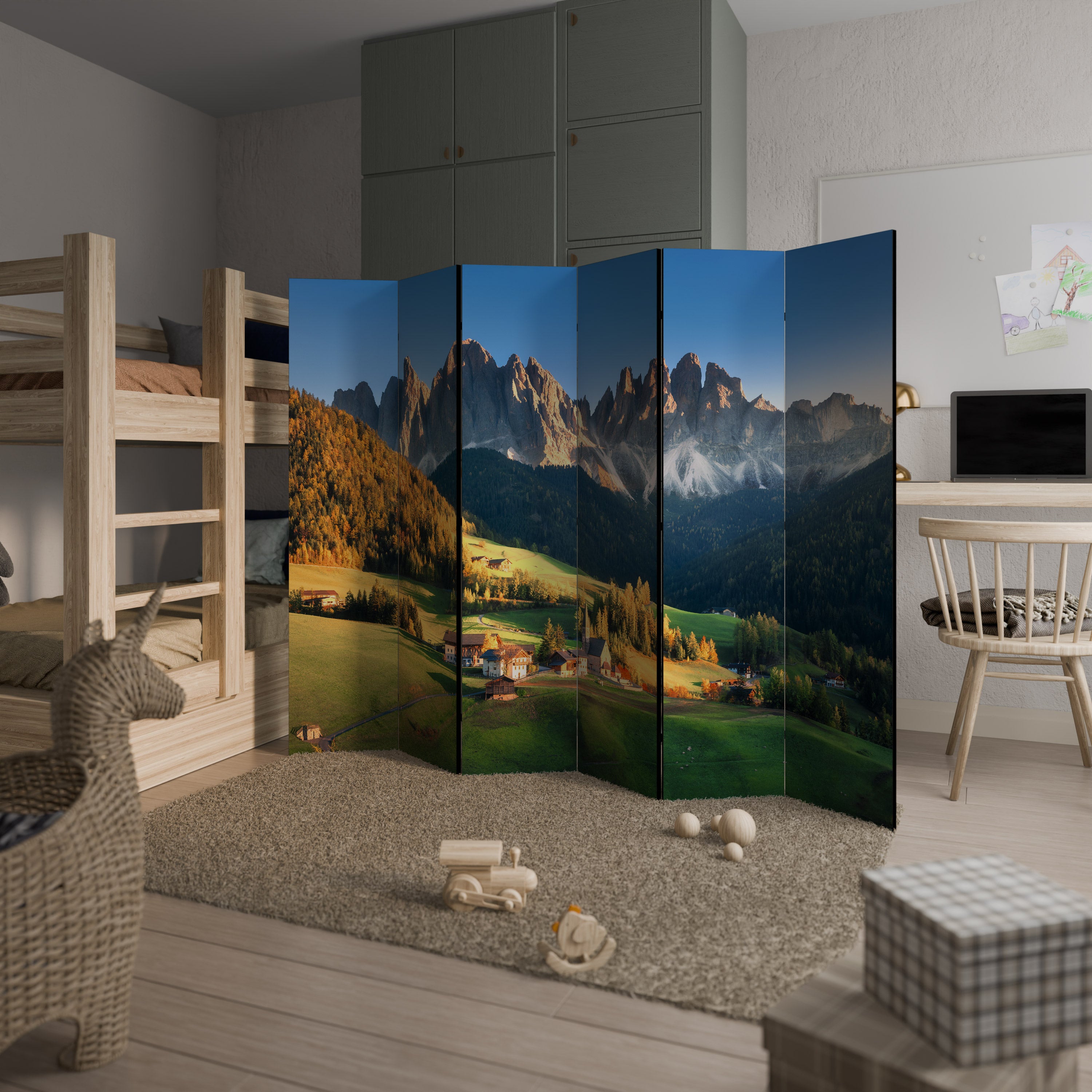 MOUNTAIN DREAMSCAPE Dekoracyjny parawan 6-skrzydłowy