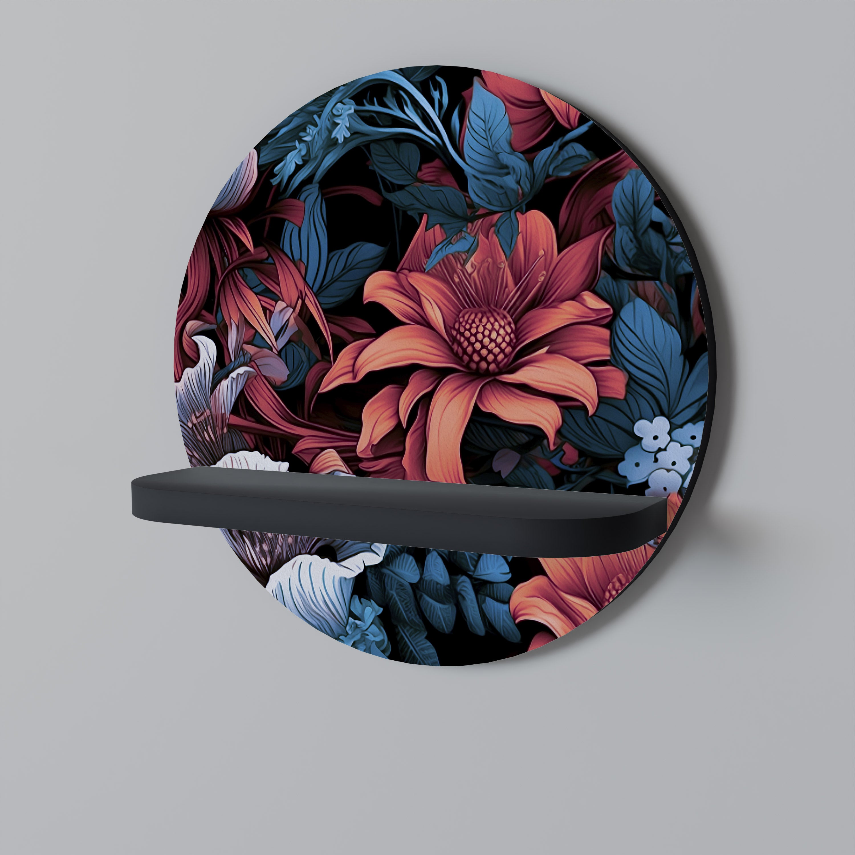 FLOURISH FANTASY Półka okrągła Czarna