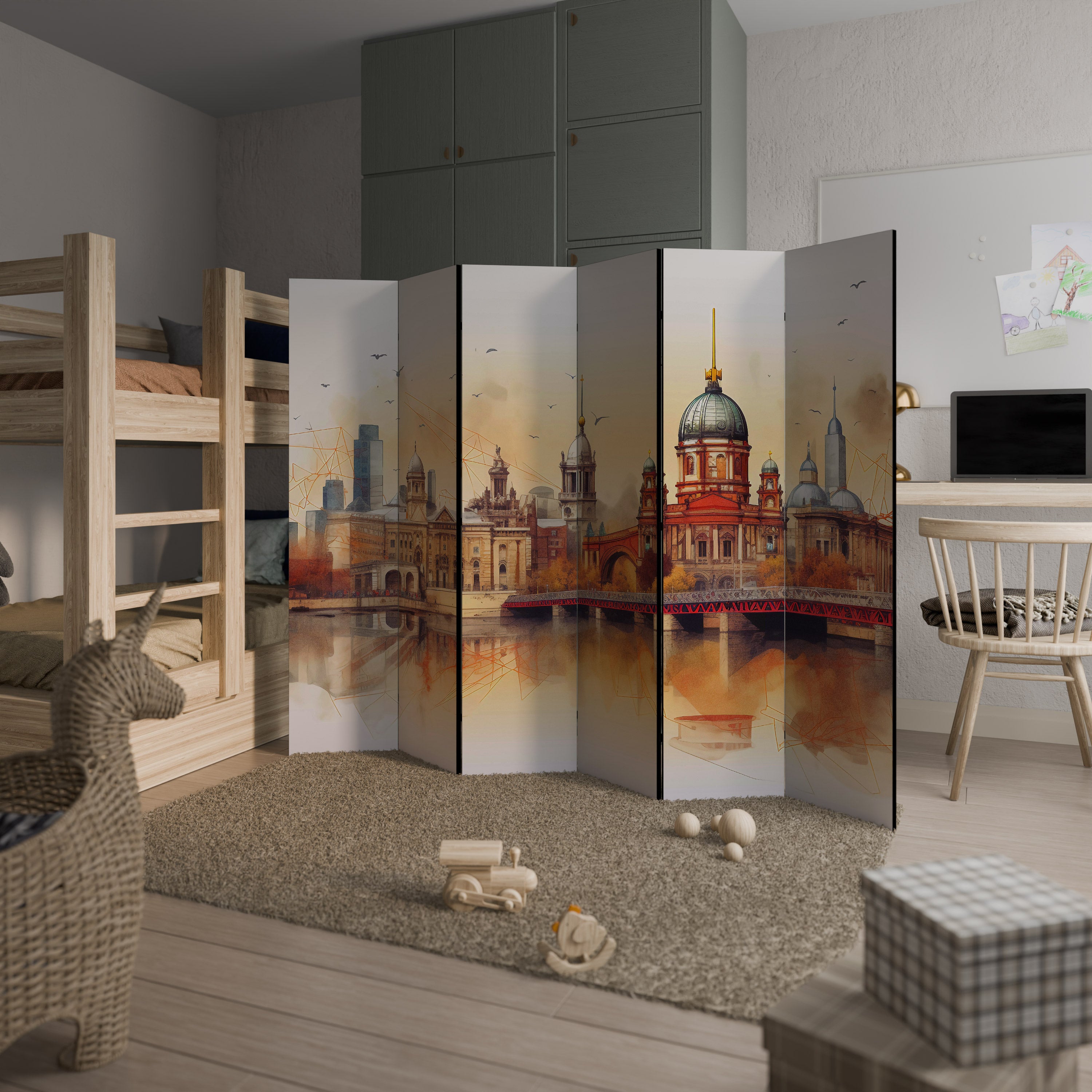 BERLIN SPIRIT Dekoracyjny parawan 6-skrzydłowy