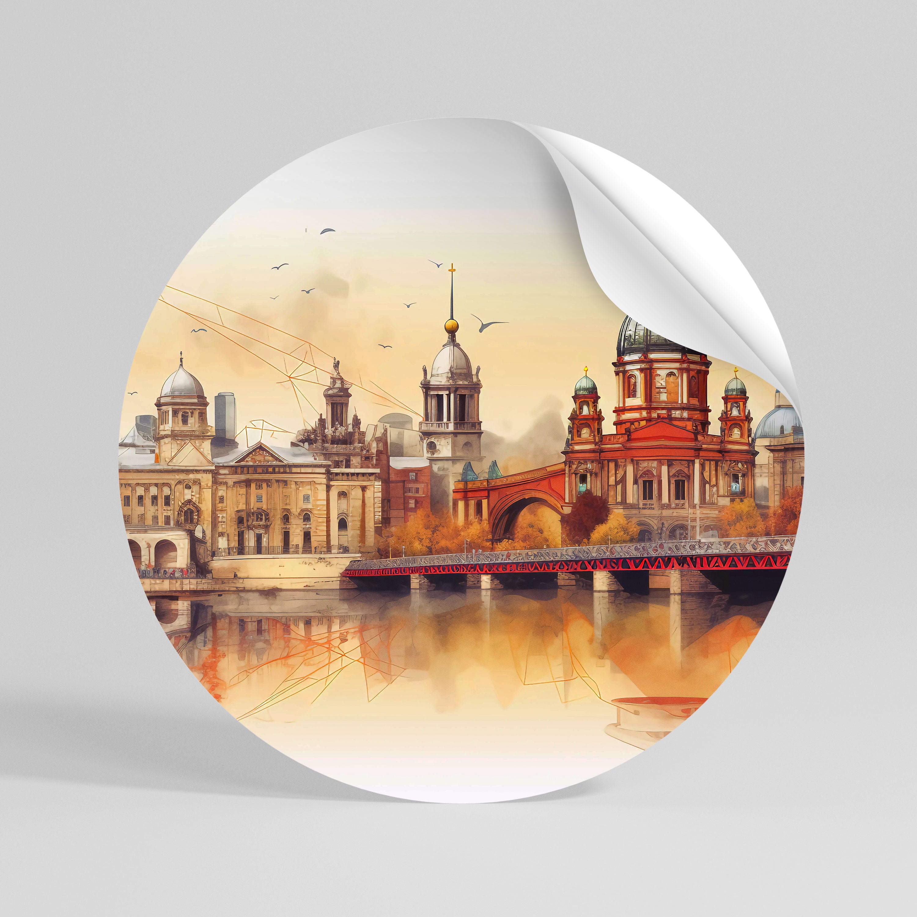 BERLIN SPIRIT Naklejka okrągła