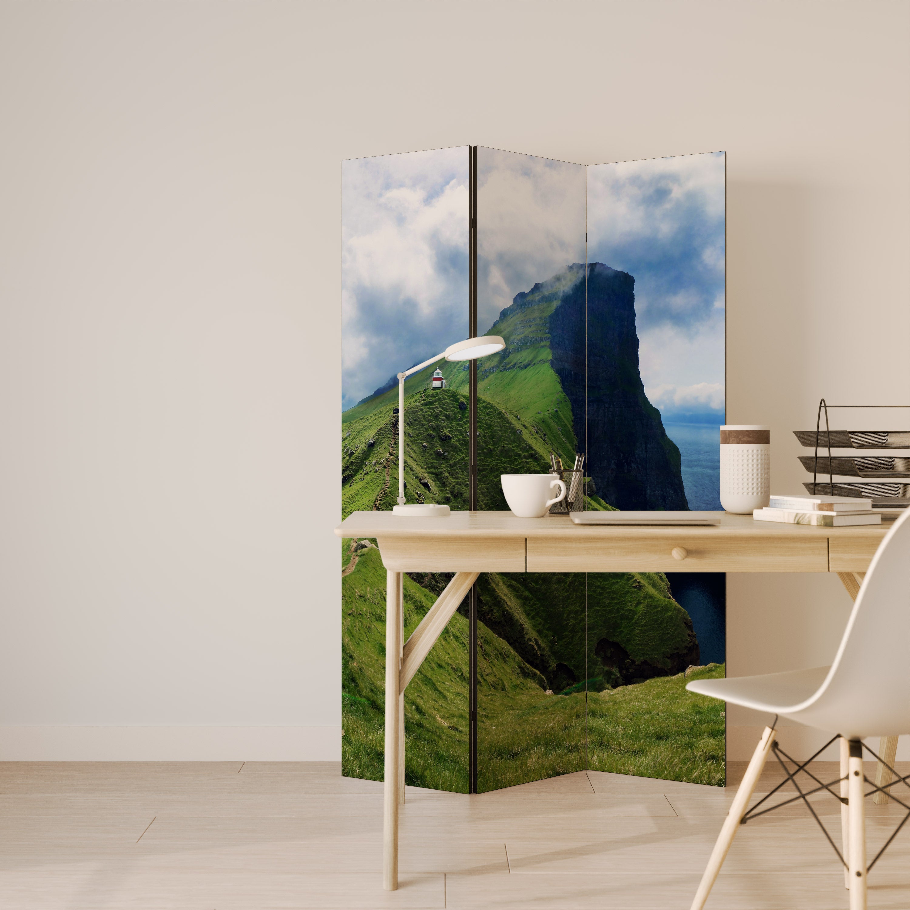 CLIFFS OF TRANQUILITY Dekoracyjny parawan 3-skrzydłowy