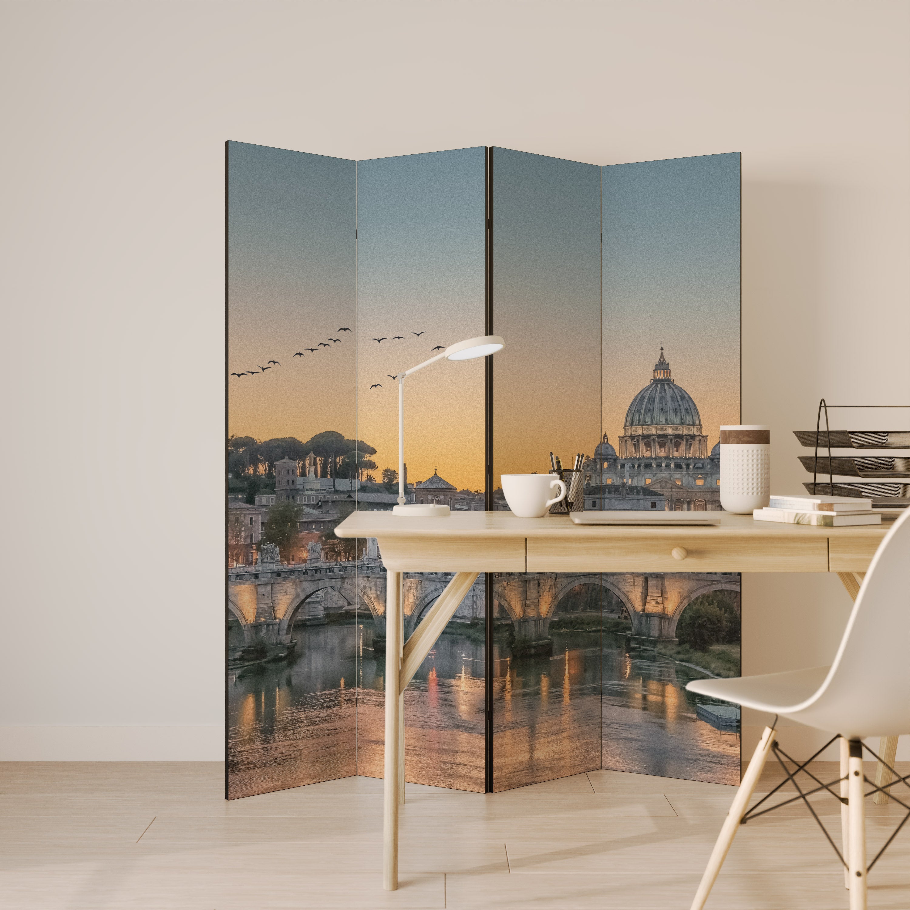 REFLECTIONS OF ROME Dekoracyjny parawan 4-skrzydłowy