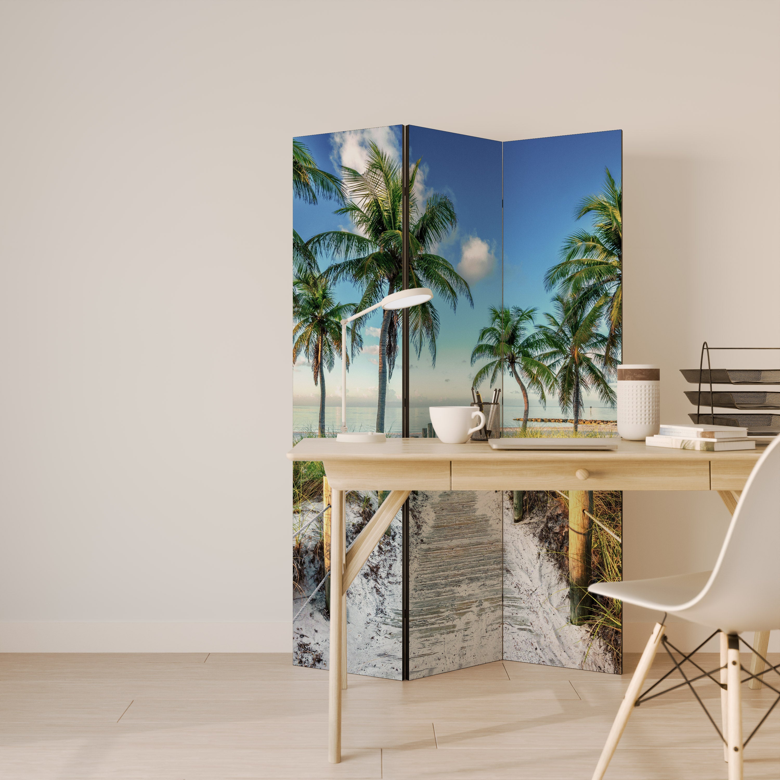 BREEZY COASTAL RETREAT Dekoracyjny parawan 3-skrzydłowy