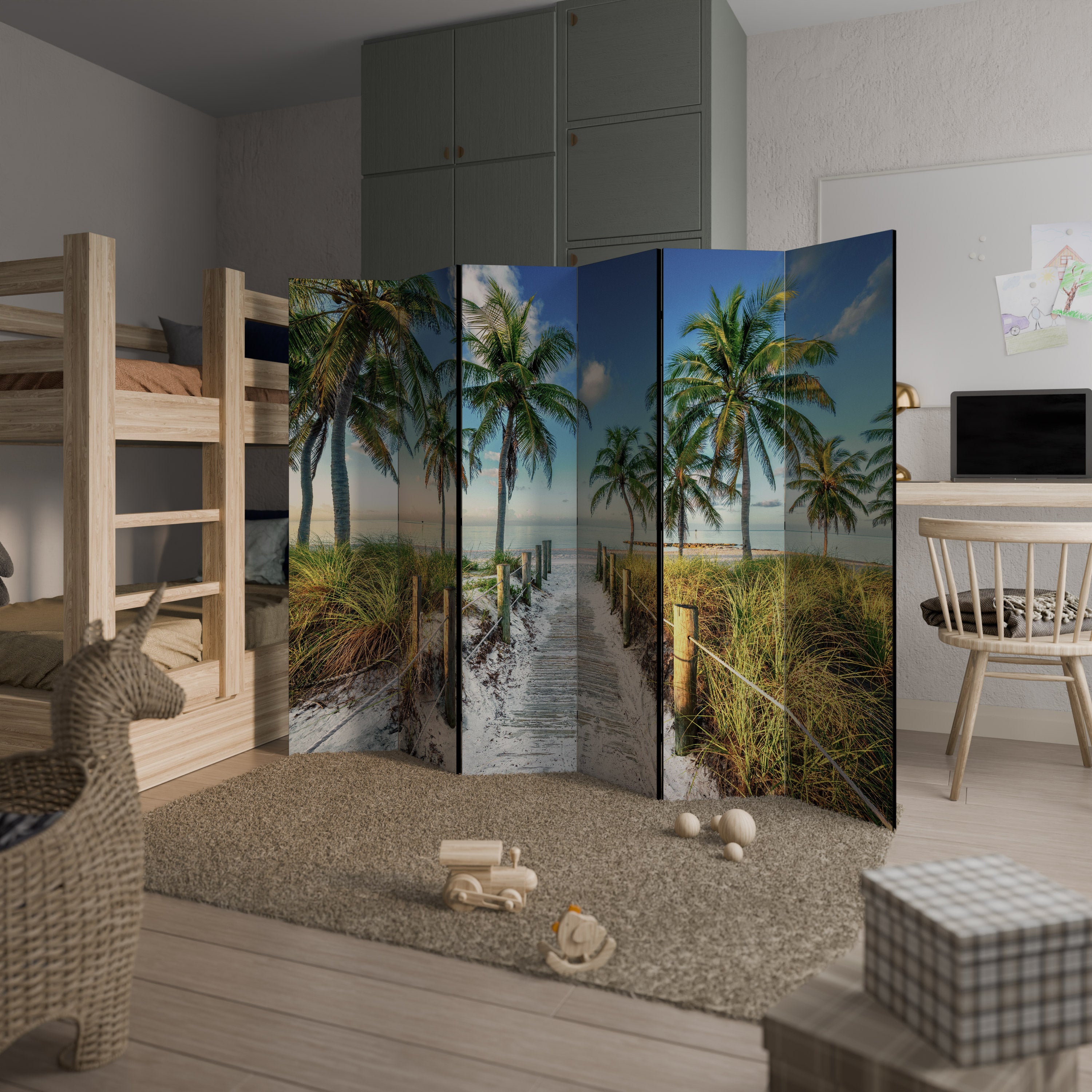 BREEZY COASTAL RETREAT Dekoracyjny parawan 6-skrzydłowy