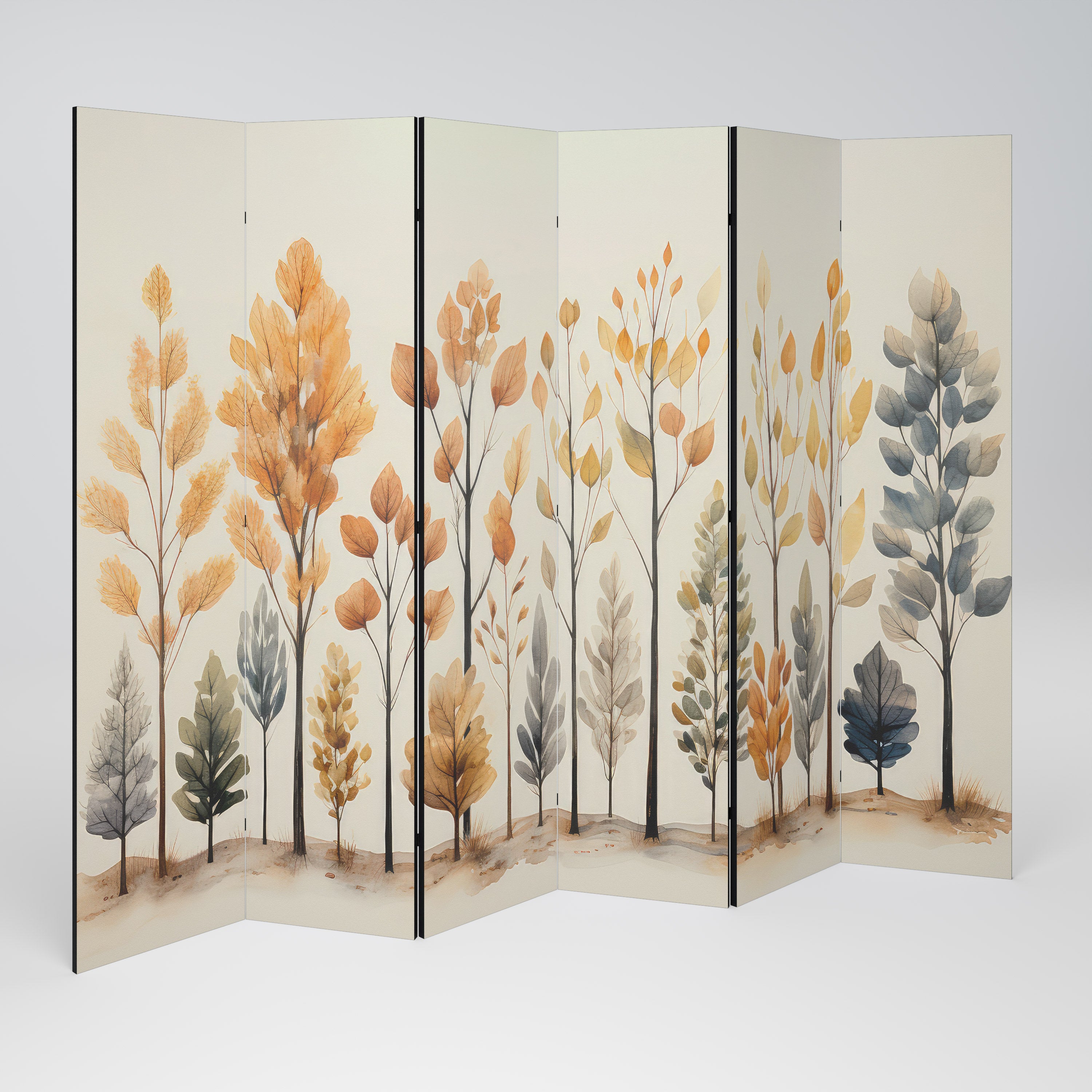 AUTUMN FOREST Dekoracyjny parawan 6-skrzydłowy