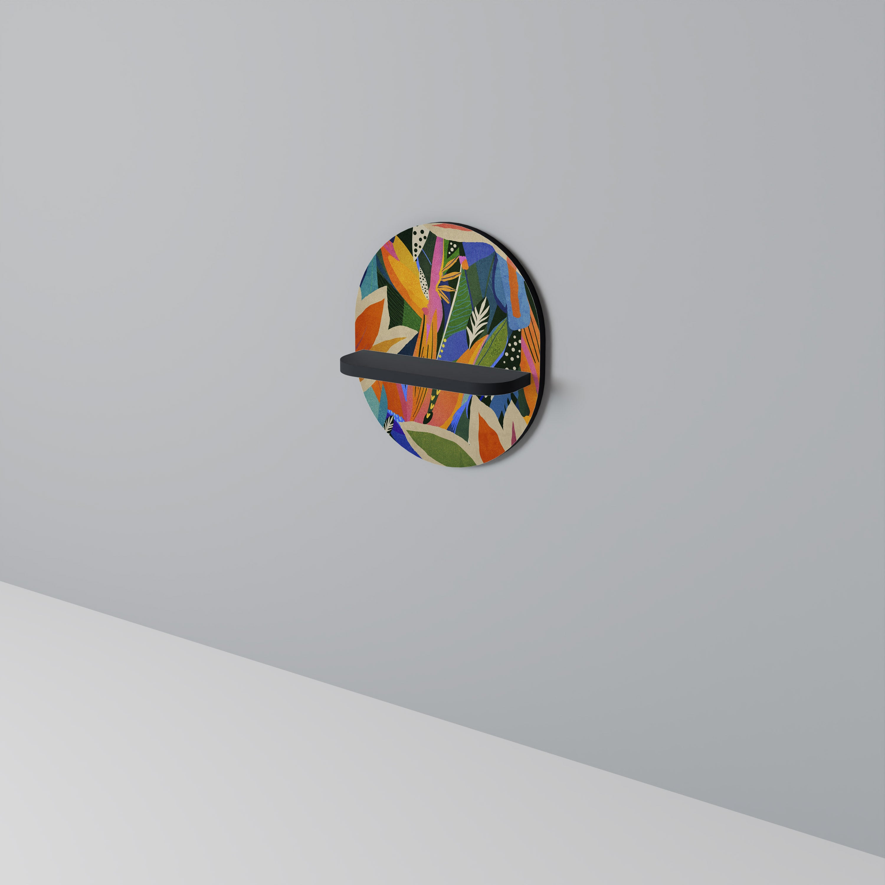 RAMPANT VEGETATION Półka owalna Czarna