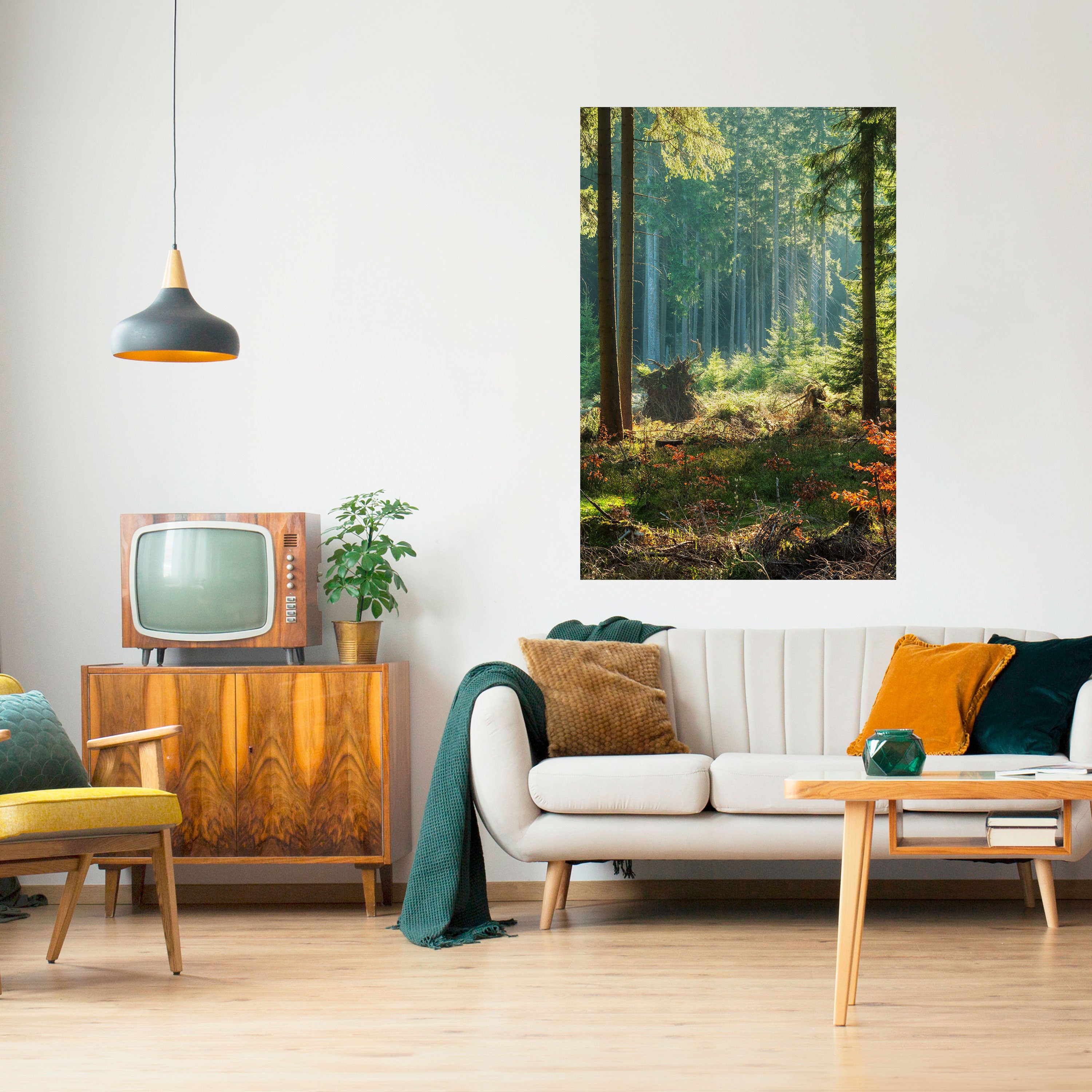 SUNLIT FOREST SERENADE Naklejka/Plakat pionowy