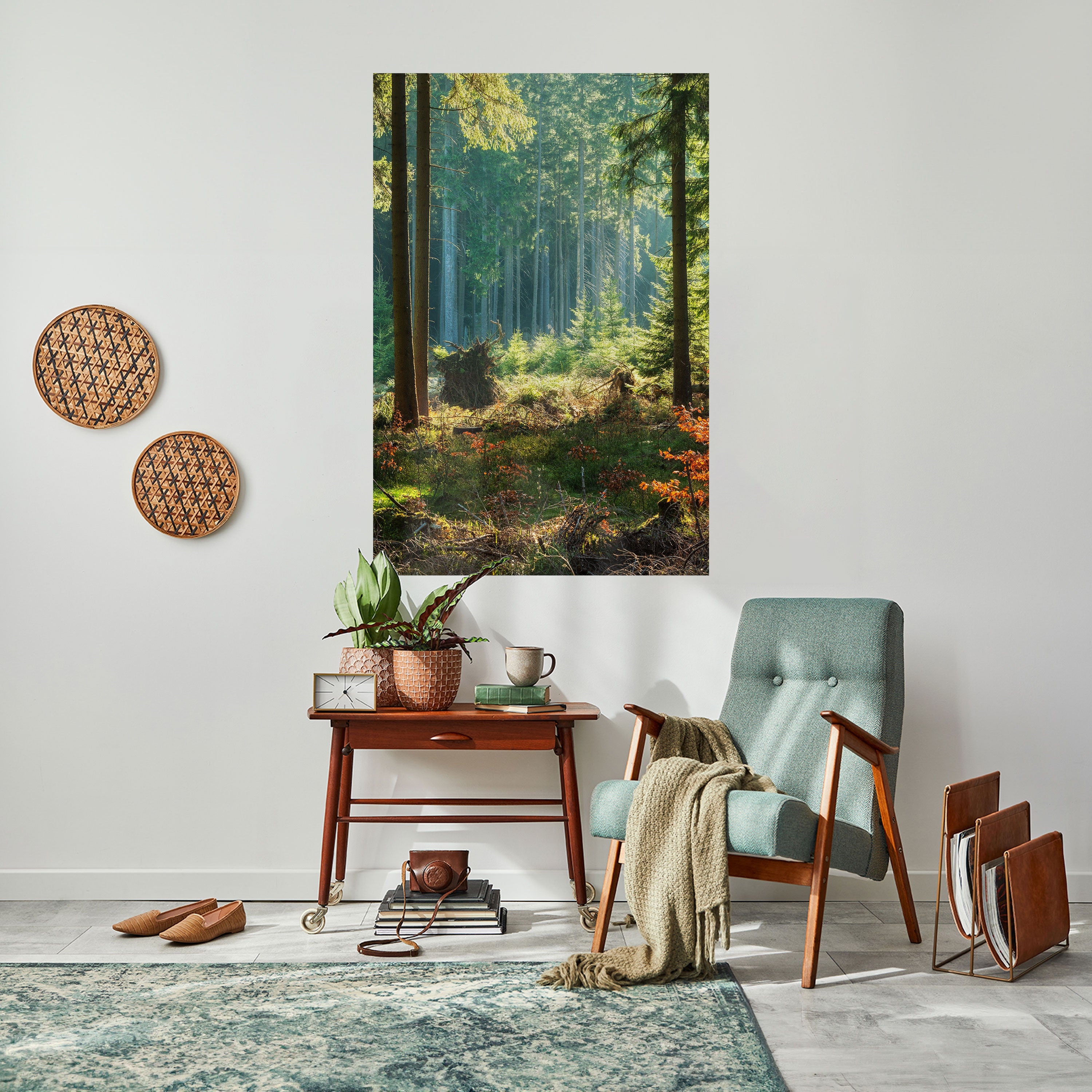 SUNLIT FOREST SERENADE Naklejka/Plakat pionowy