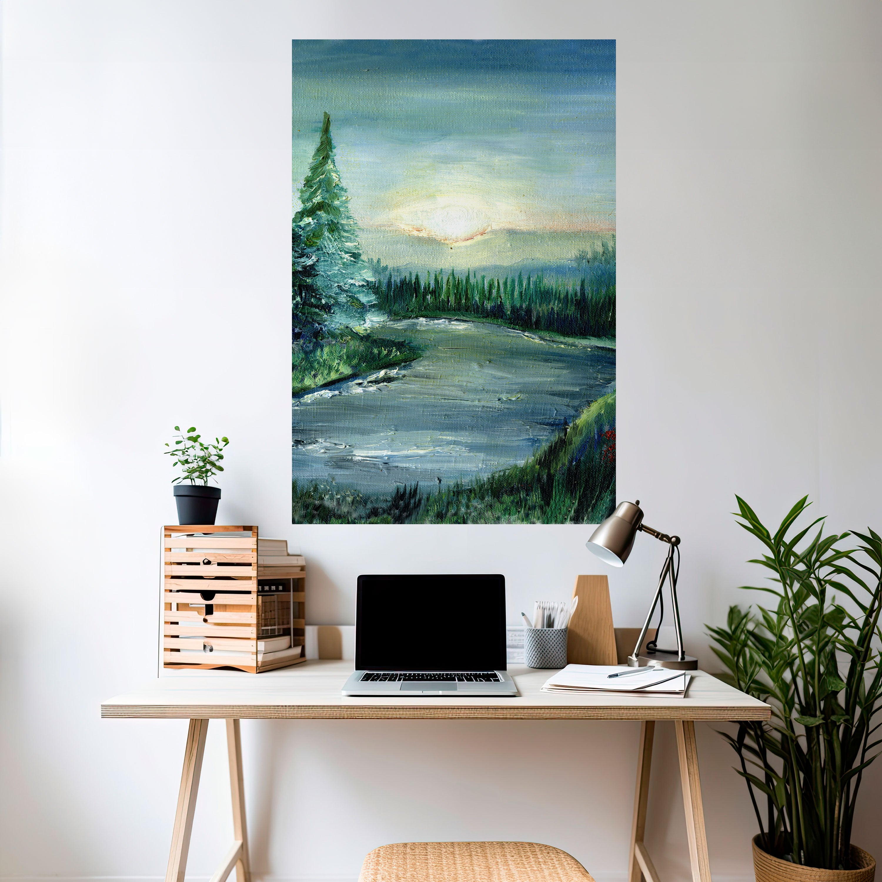 FOREST SUNSET Naklejka/Plakat pionowy