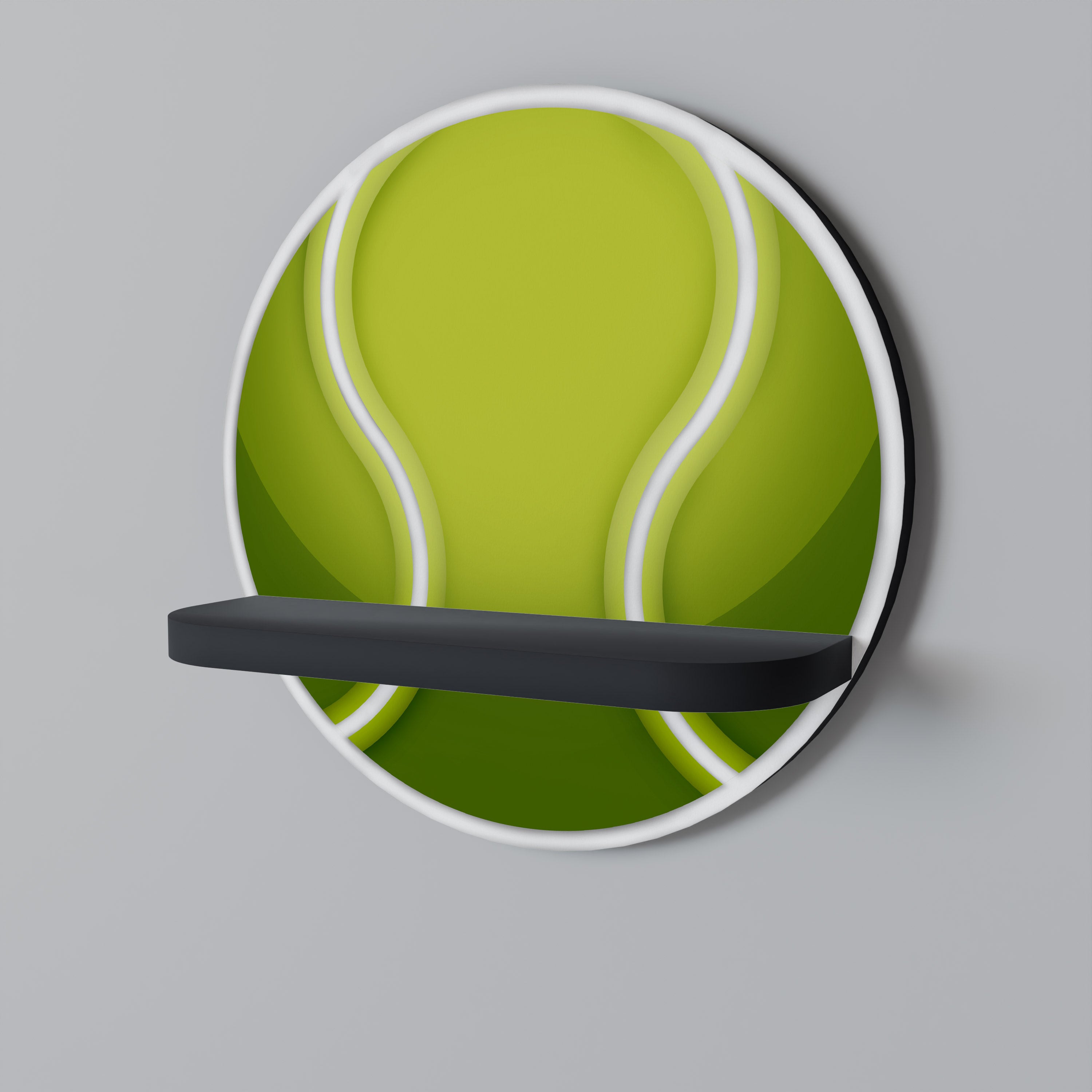 TENIS POINT Półka okrągła Czarna