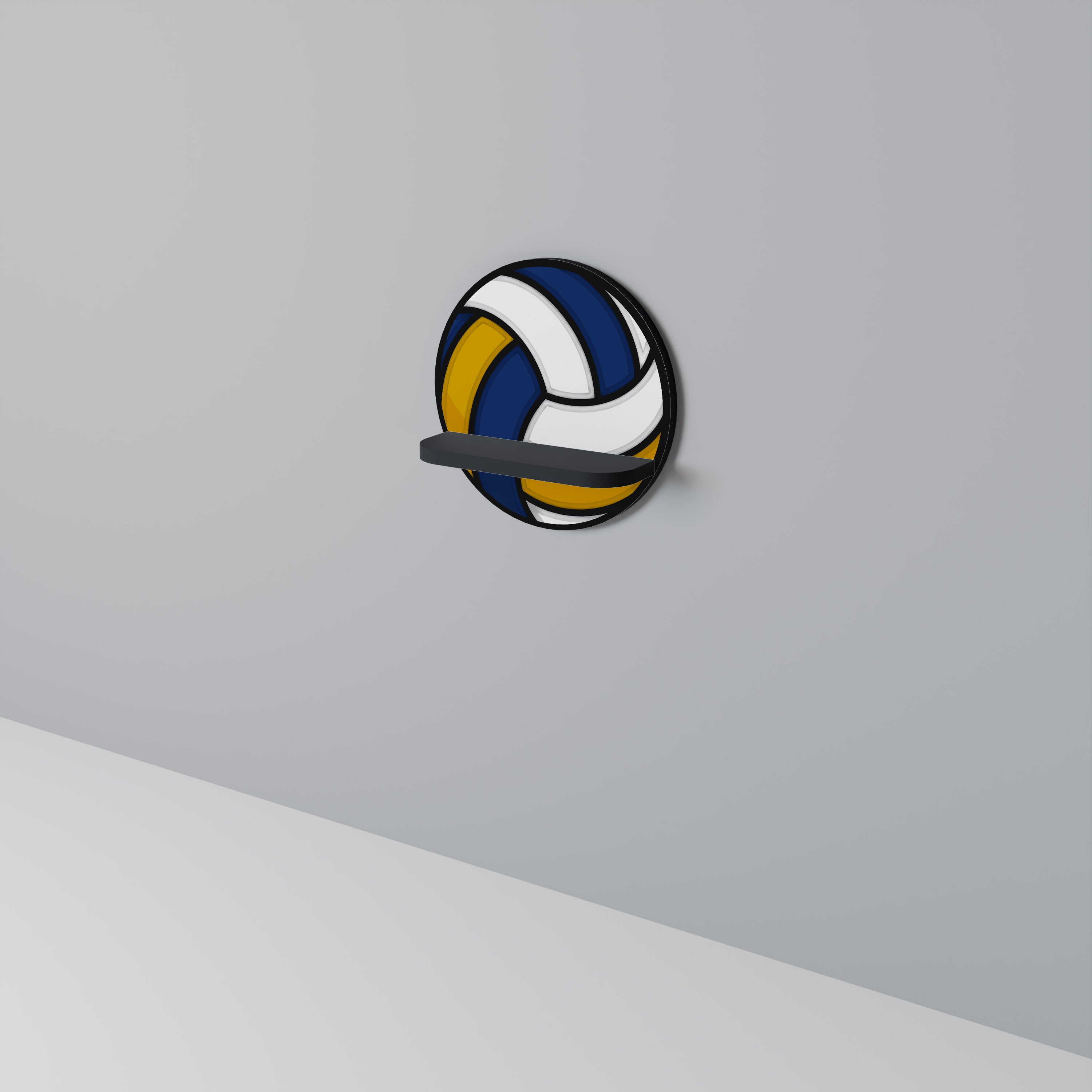 VOLLEYBALL HEED Półka okrągła Czarna