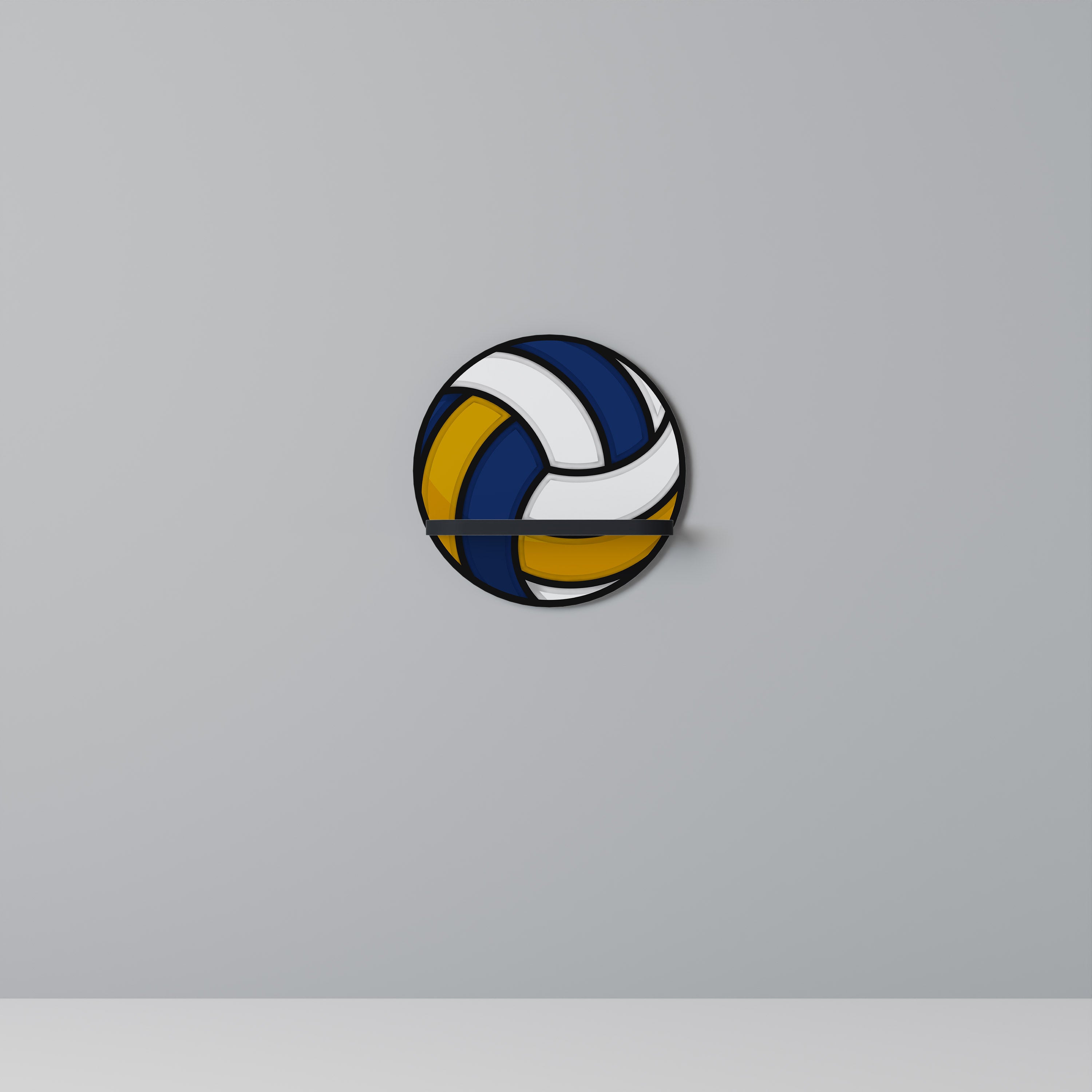 VOLLEYBALL HEED Półka okrągła Czarna