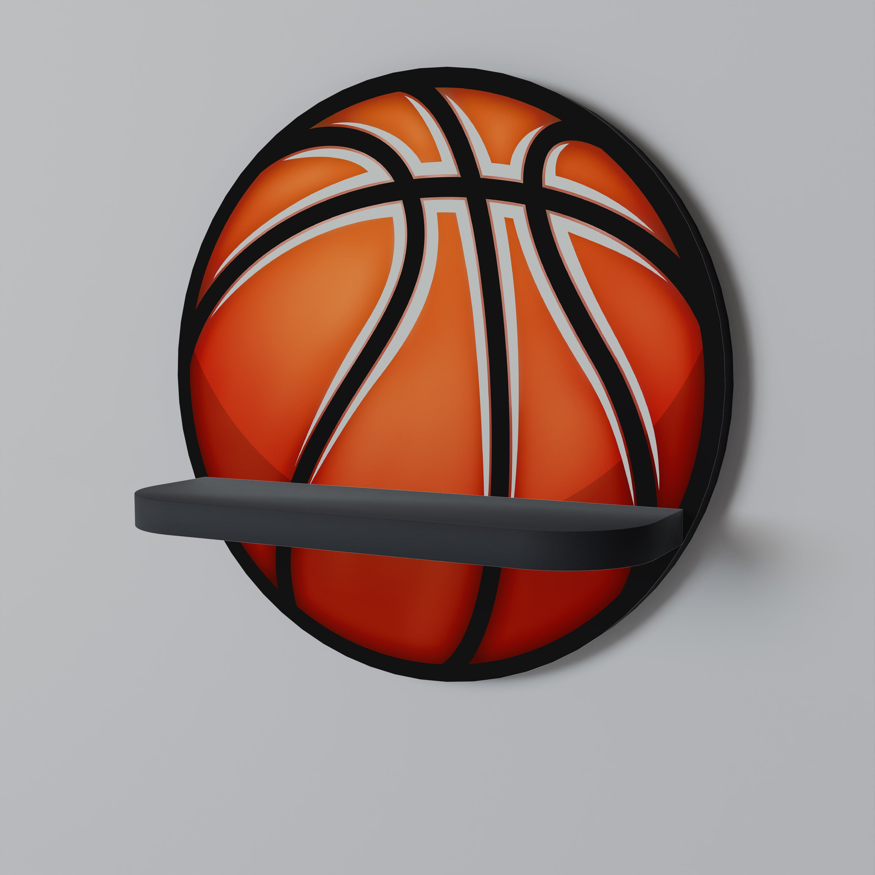 BASKETBALL LUST Półka okrągła Czarna