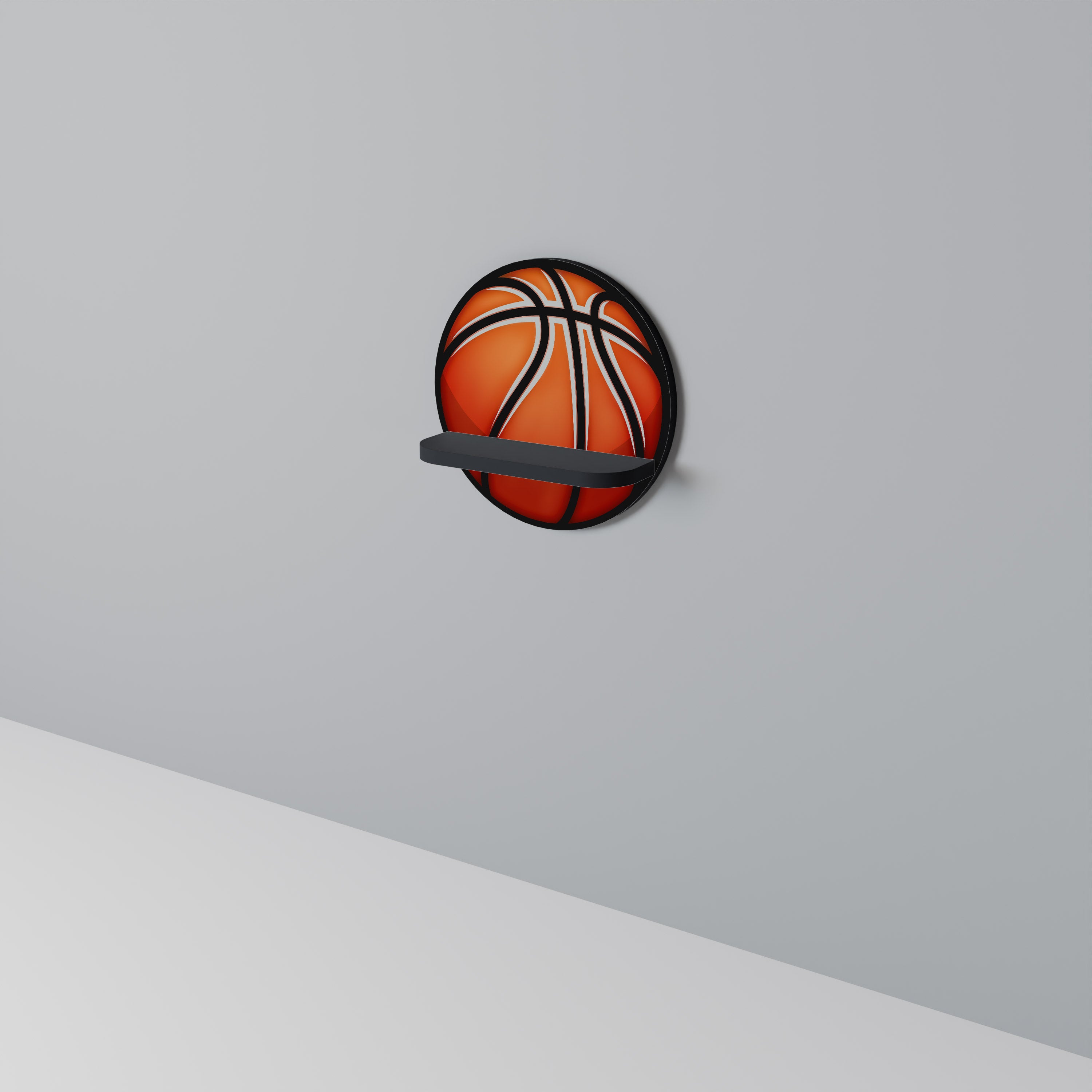BASKETBALL LUST Półka okrągła Czarna