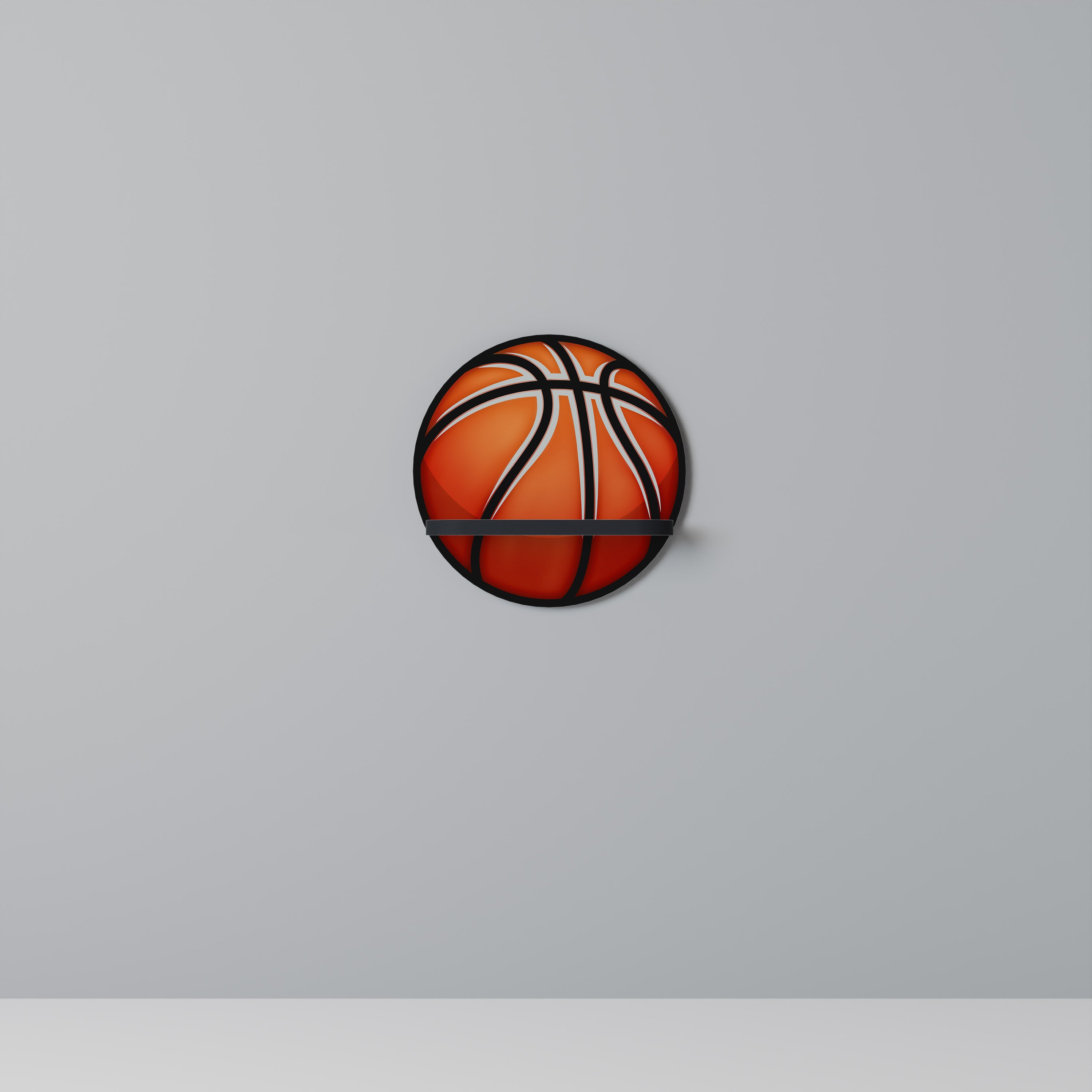 BASKETBALL LUST Półka okrągła Czarna