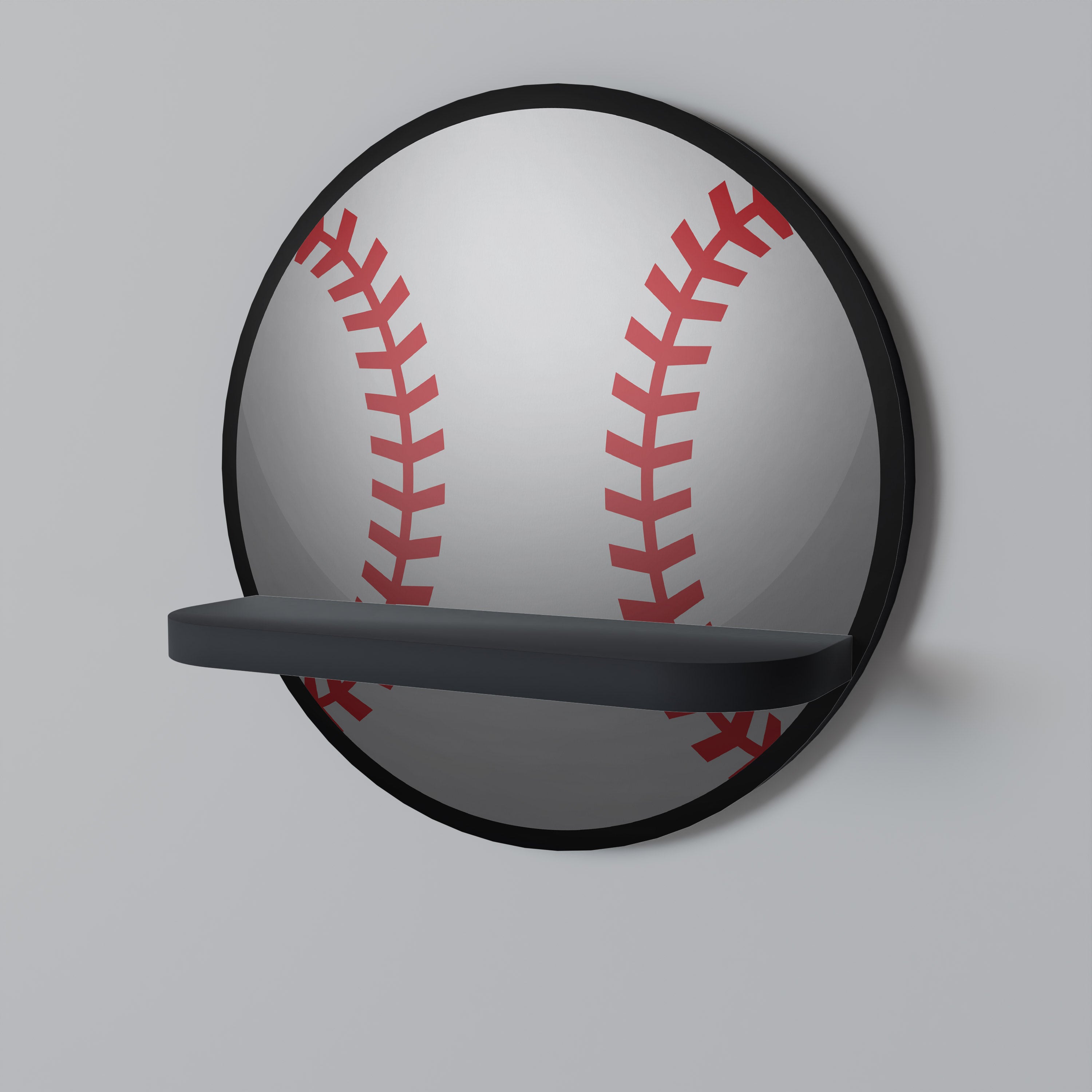 BASEBALL AlLURE Półka okrągła Czarna