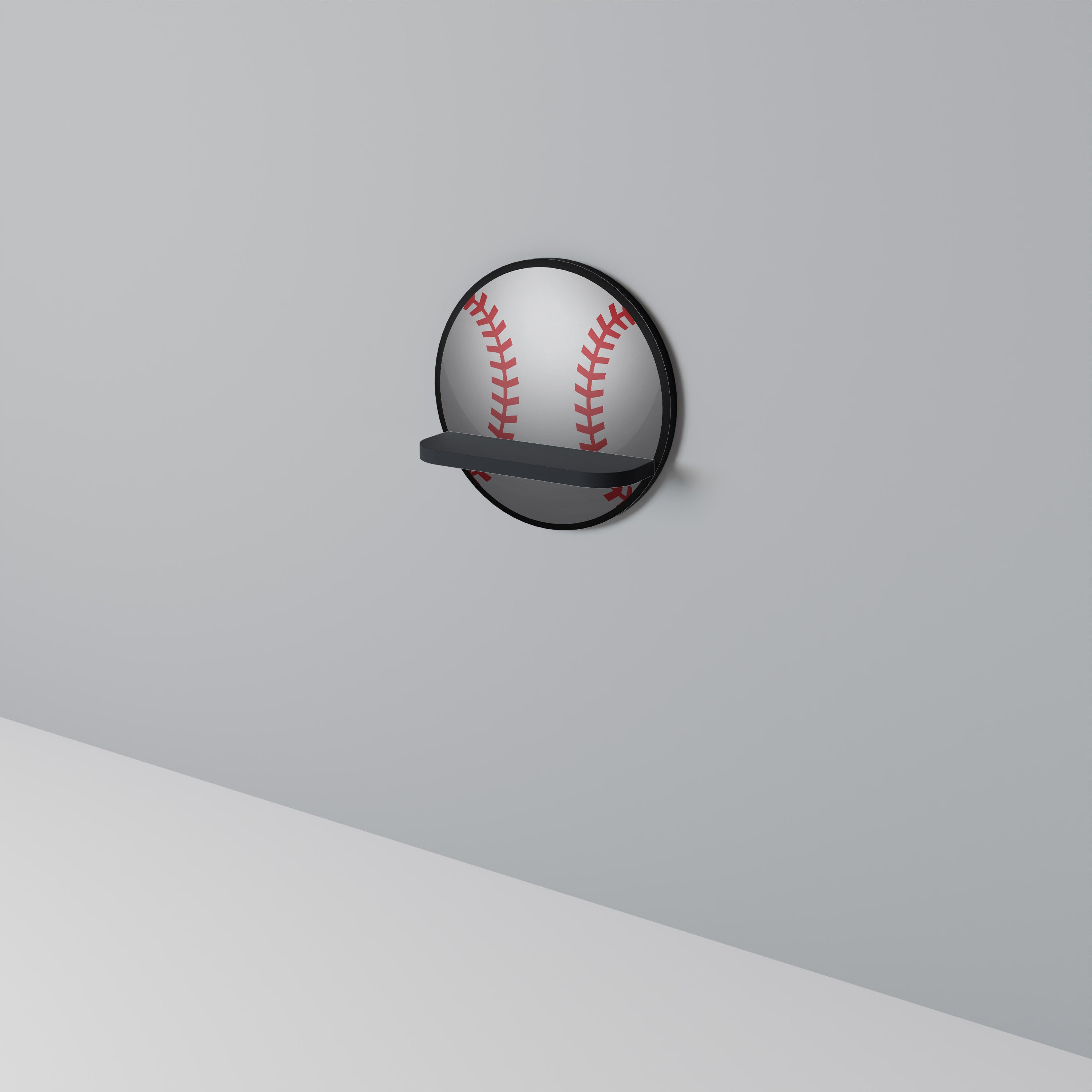 BASEBALL AlLURE Półka okrągła Czarna