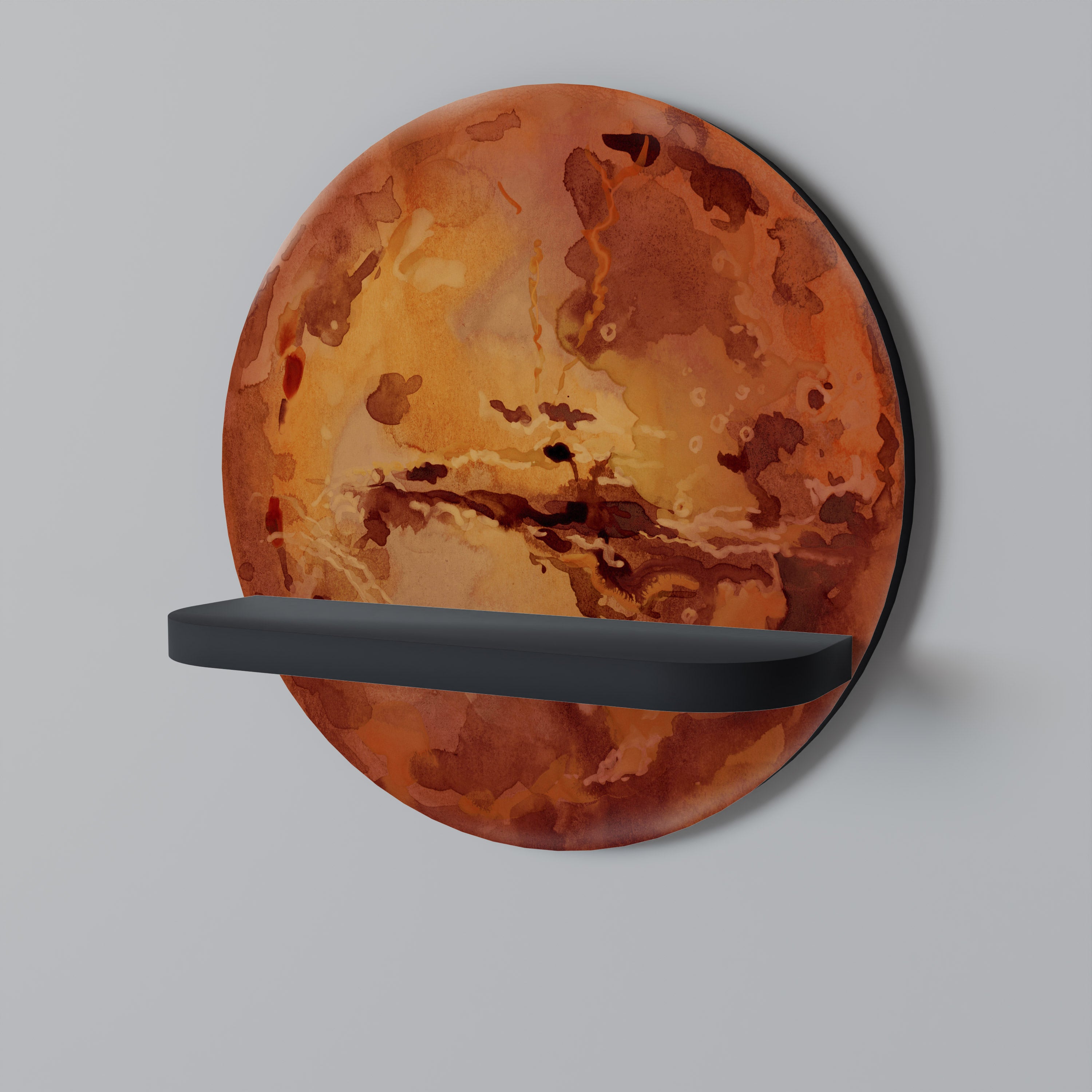 MARS TREAD Półka okrągła Czarna