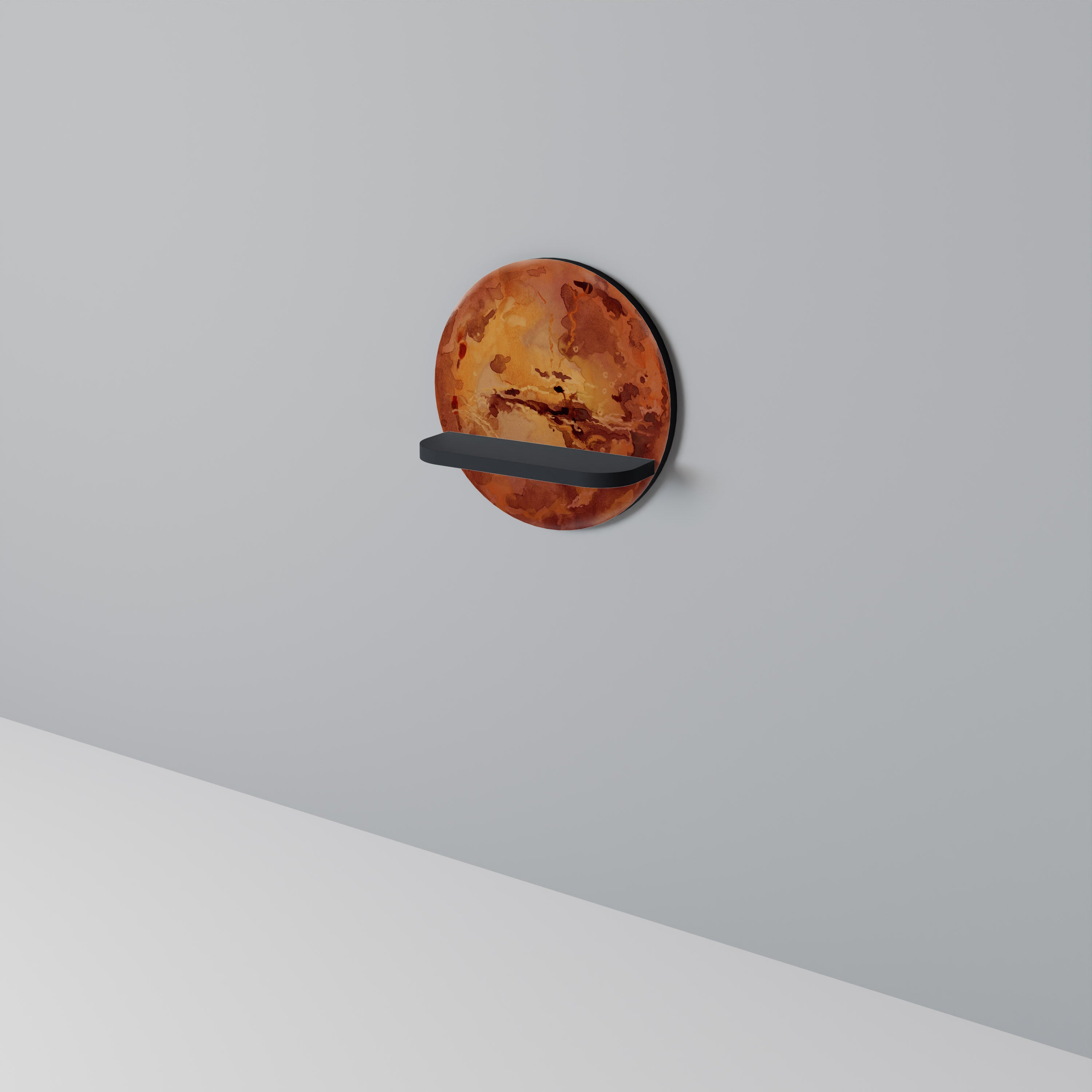 MARS TREAD Półka okrągła Czarna