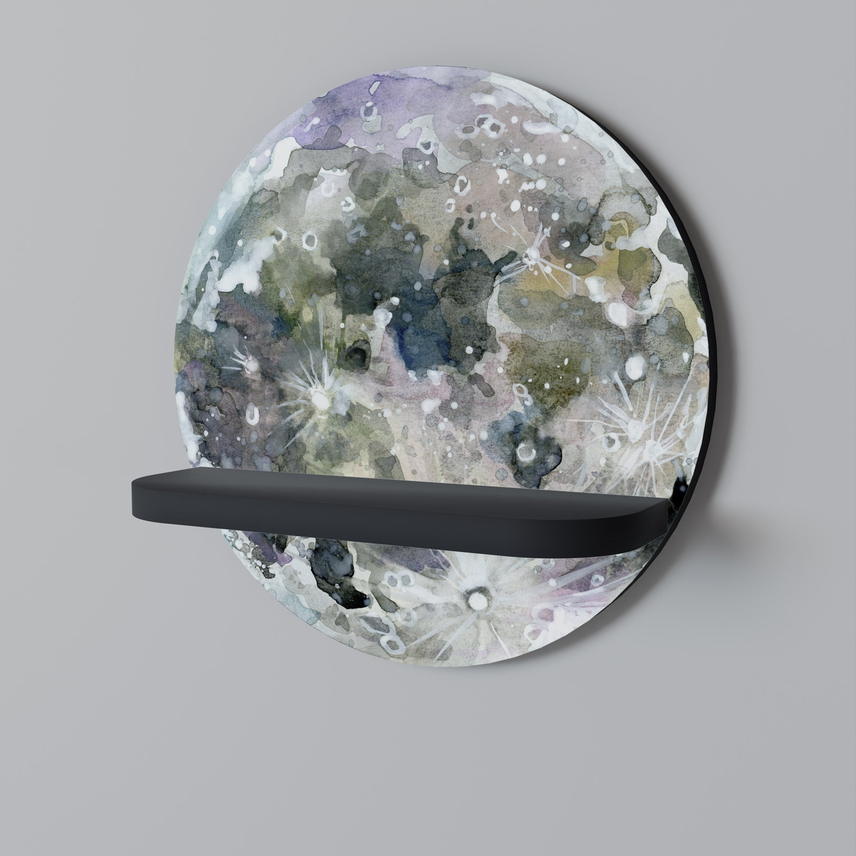 MOON WANDER Półka okrągła Czarna