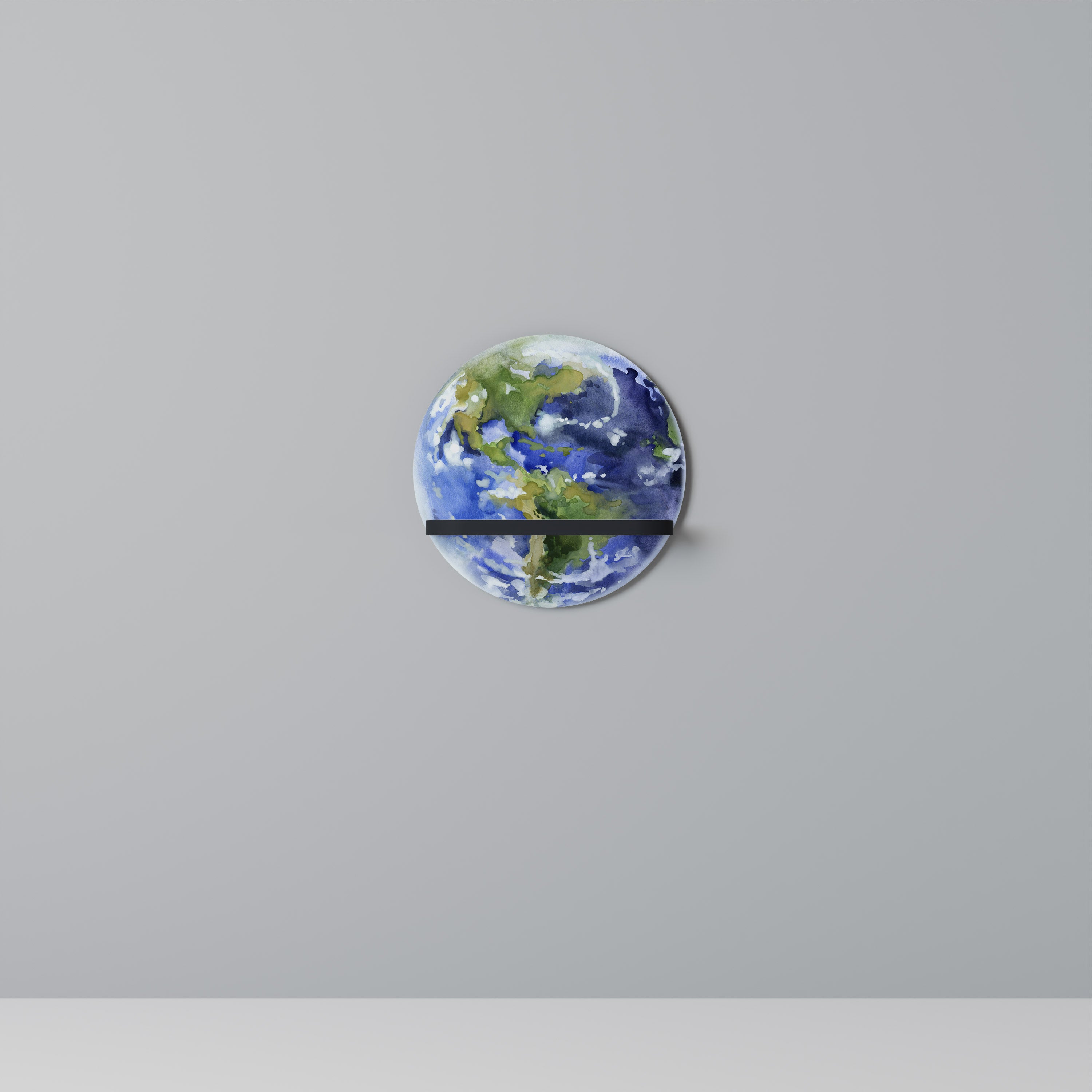 EARTH TROOP Półka okrągła Czarna