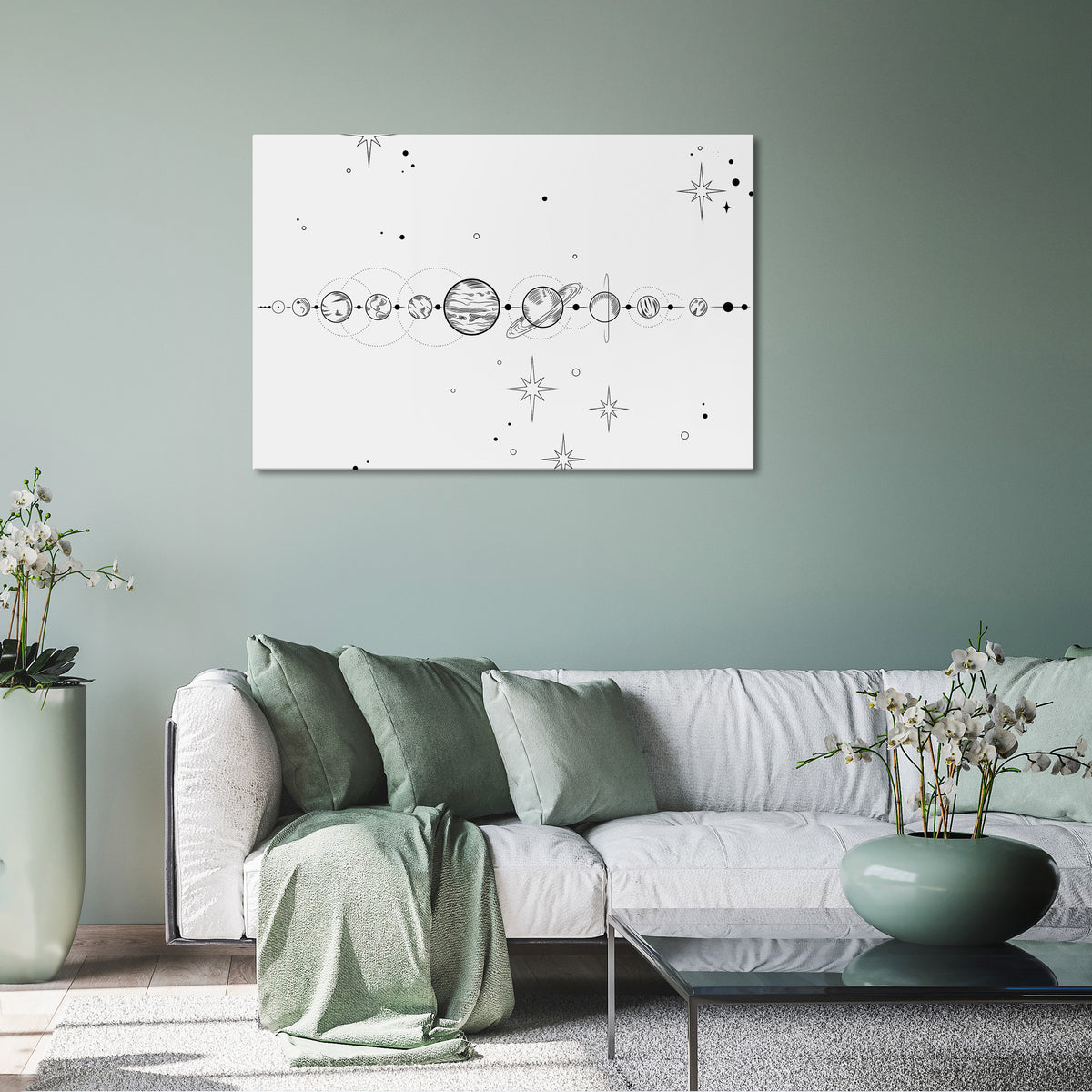 GALAXY OUTLINE Poziomy obraz na płótnie