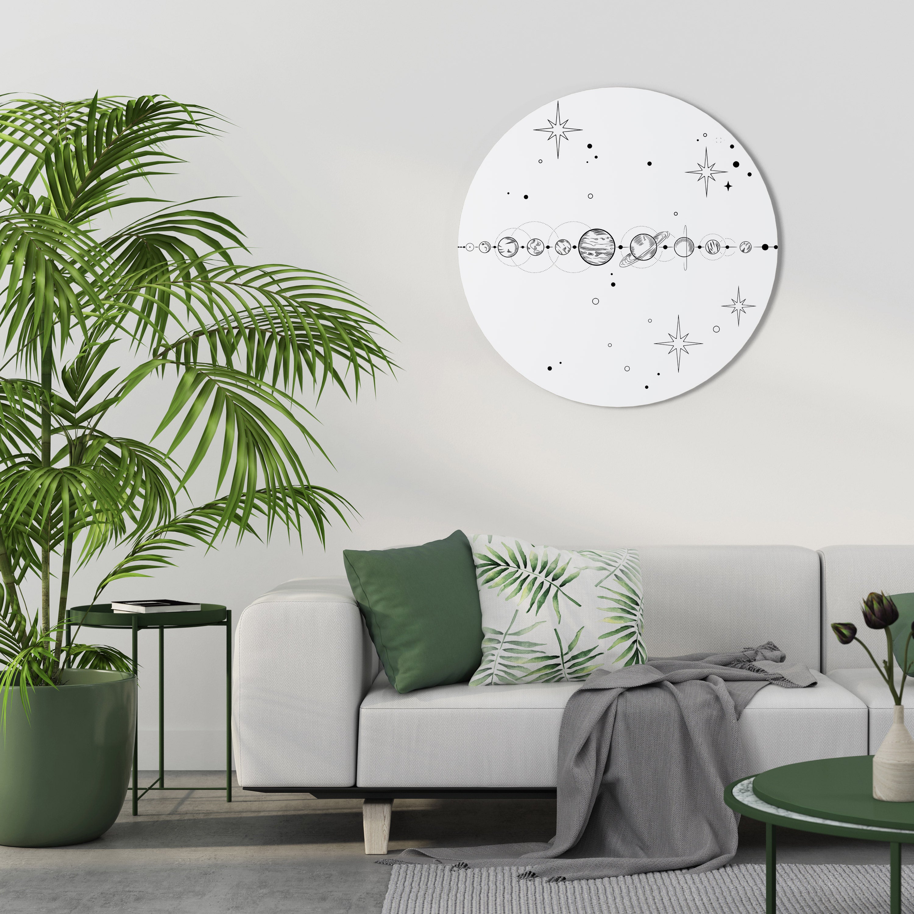 GALAXY OUTLINE Obraz okrągły