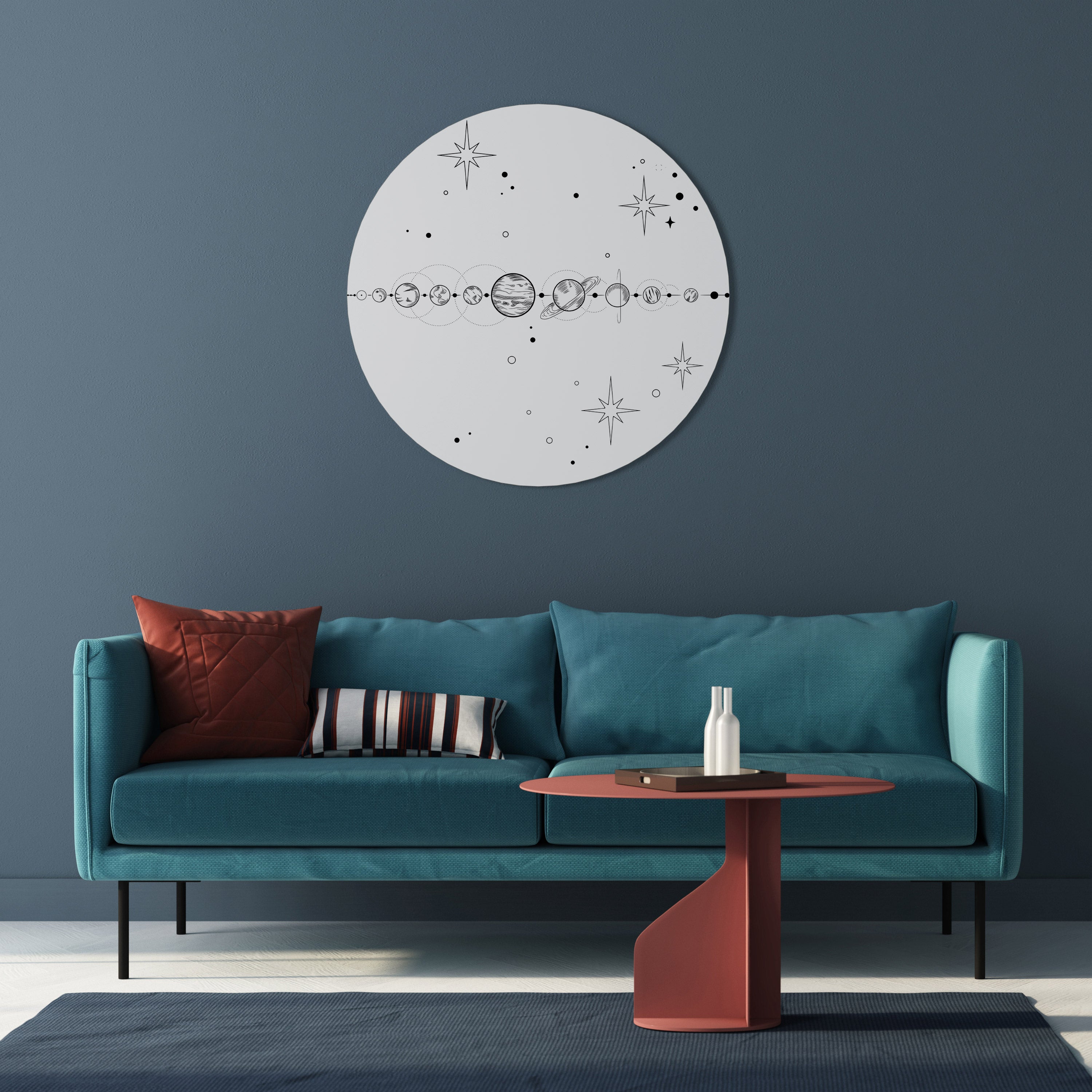 GALAXY OUTLINE Obraz okrągły