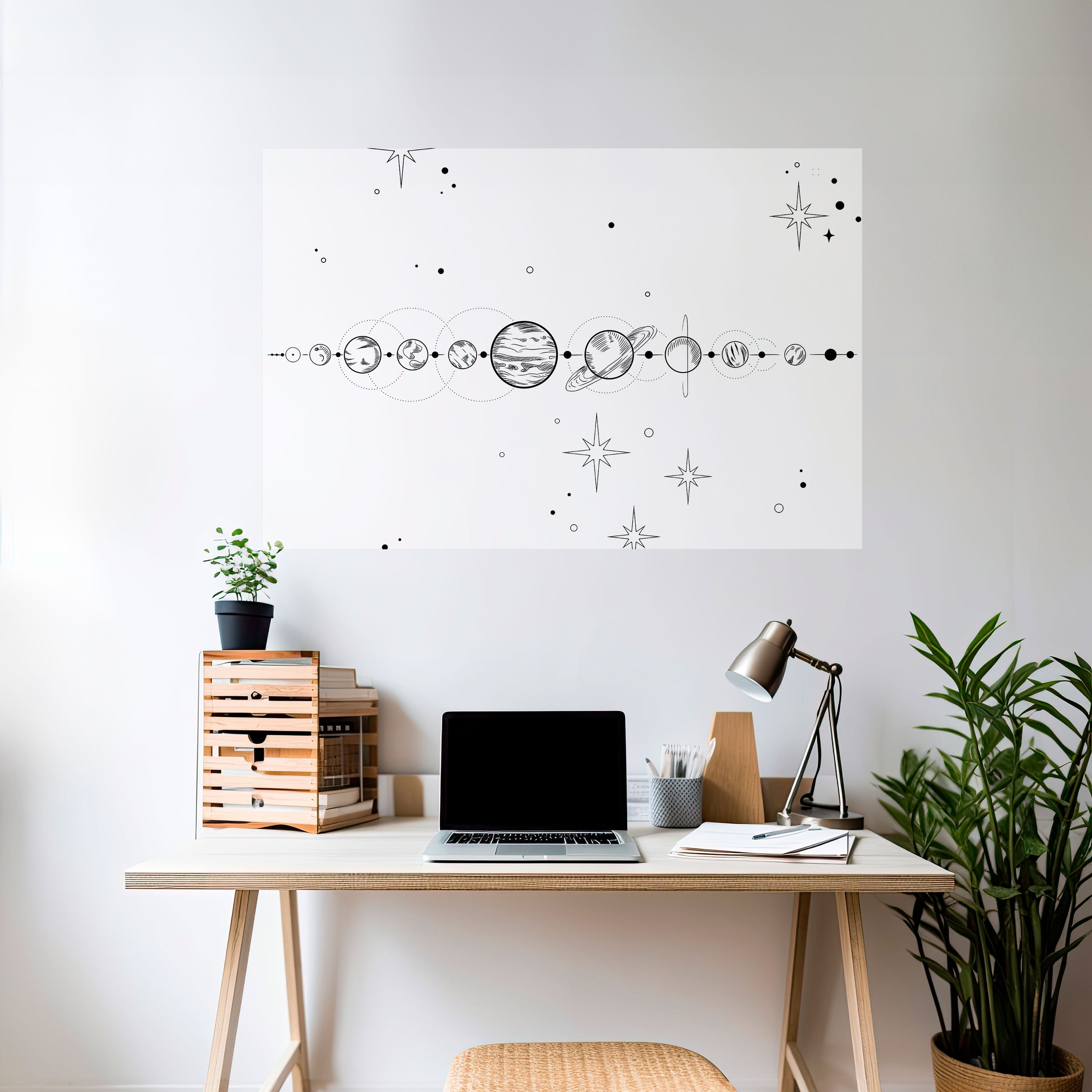 GALAXY OUTLINE Naklejka/Plakat poziomy
