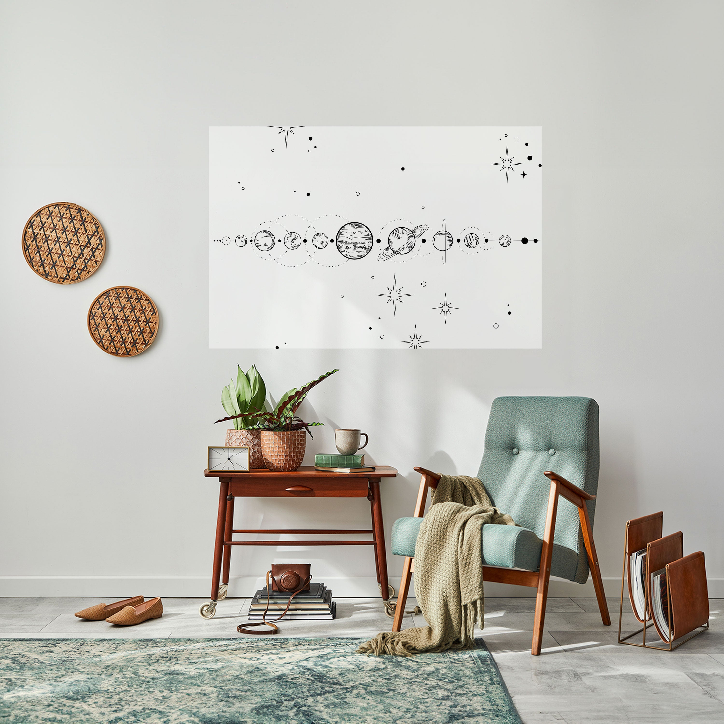 GALAXY OUTLINE Naklejka/Plakat poziomy