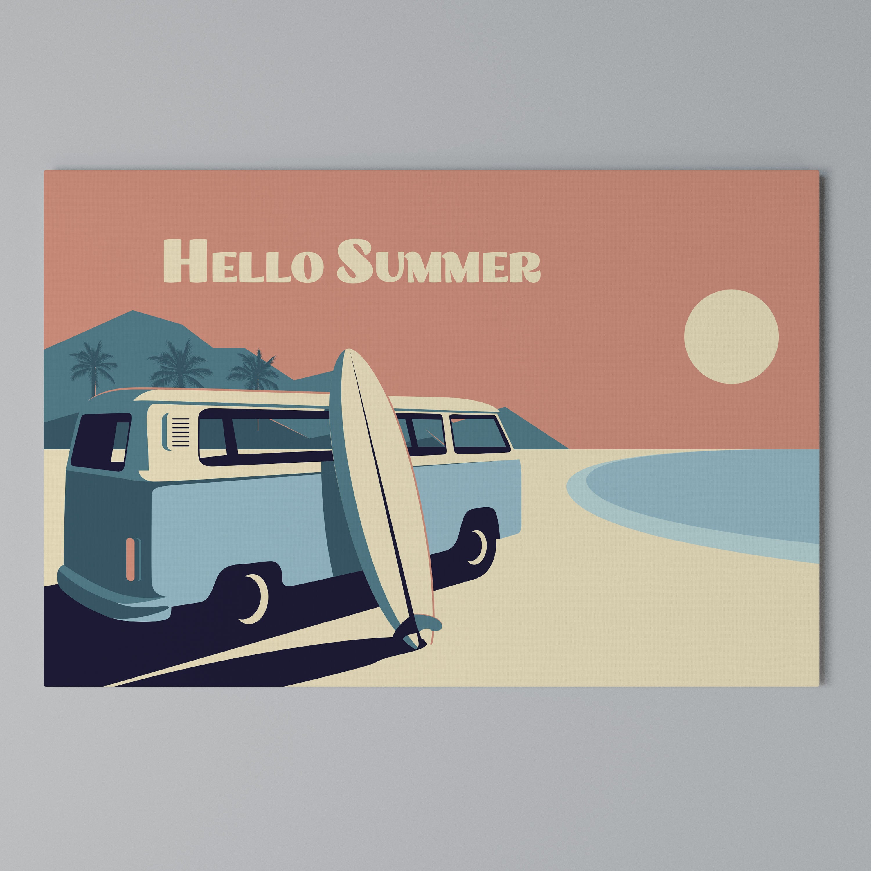 HELLO SUMMER Poziomy obraz na płótnie