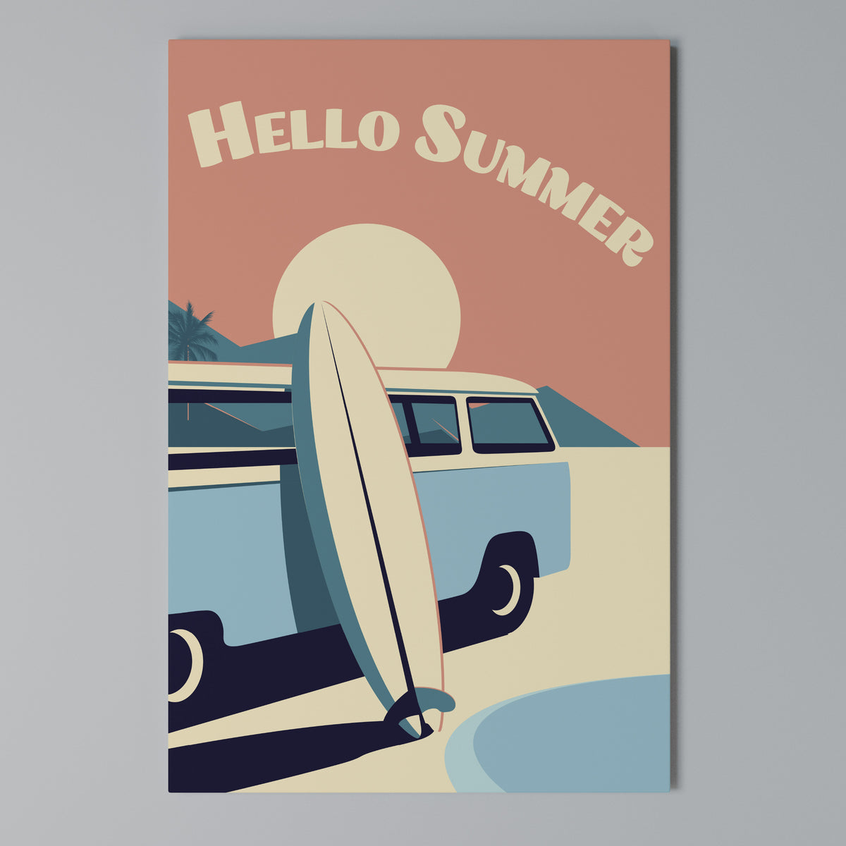 HELLO SUMMER Pionowy obraz na płótnie