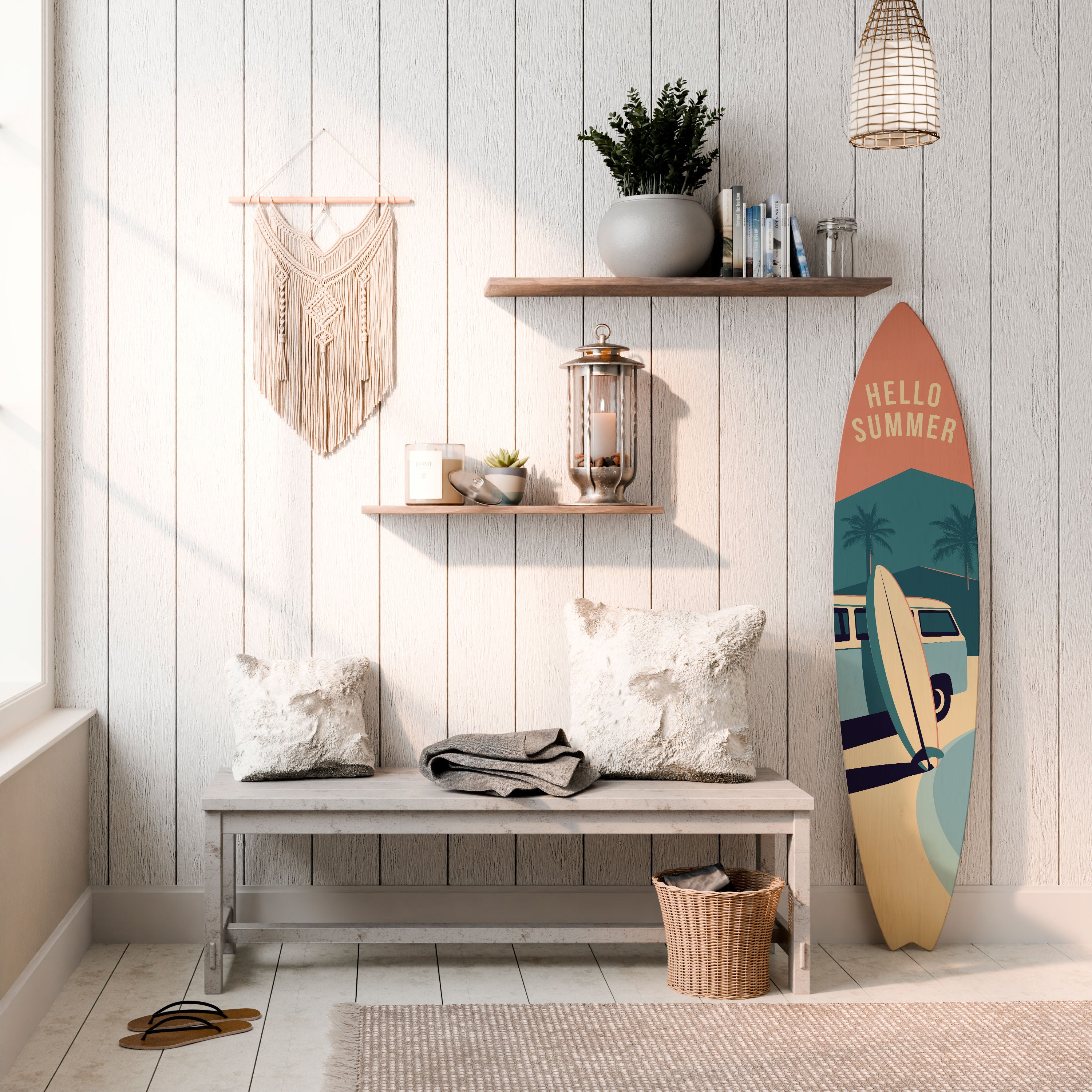 HELLO SUMMER Dekoracyjna deska surfingowa