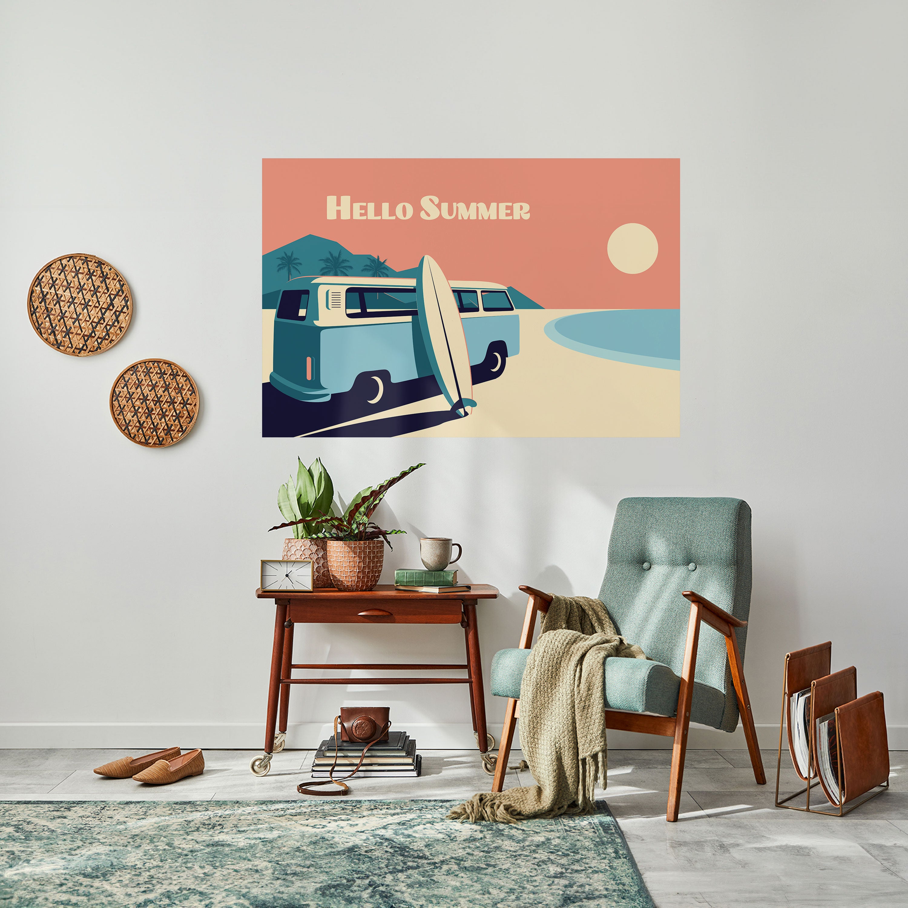 HELLO SUMMER Naklejka/Plakat poziomy