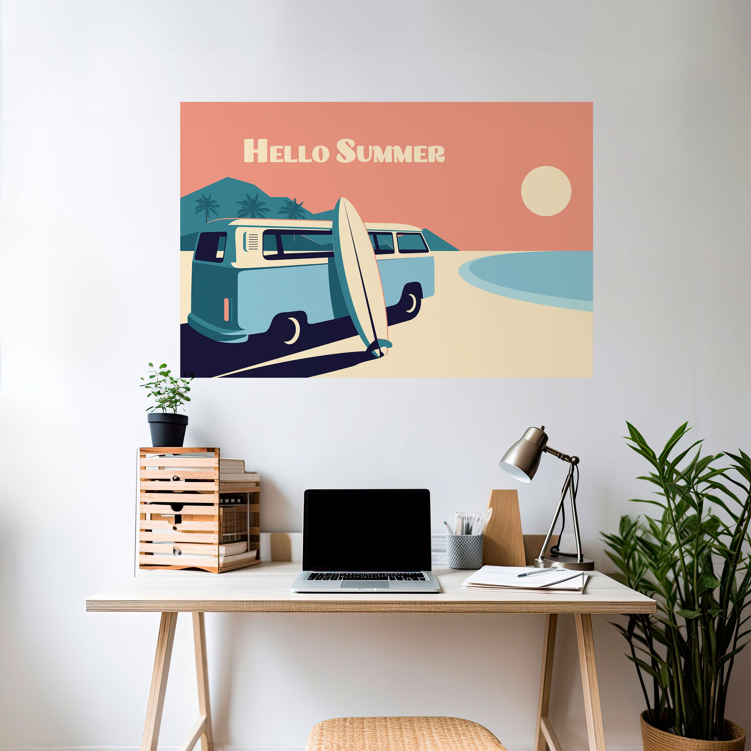 HELLO SUMMER Naklejka/Plakat poziomy