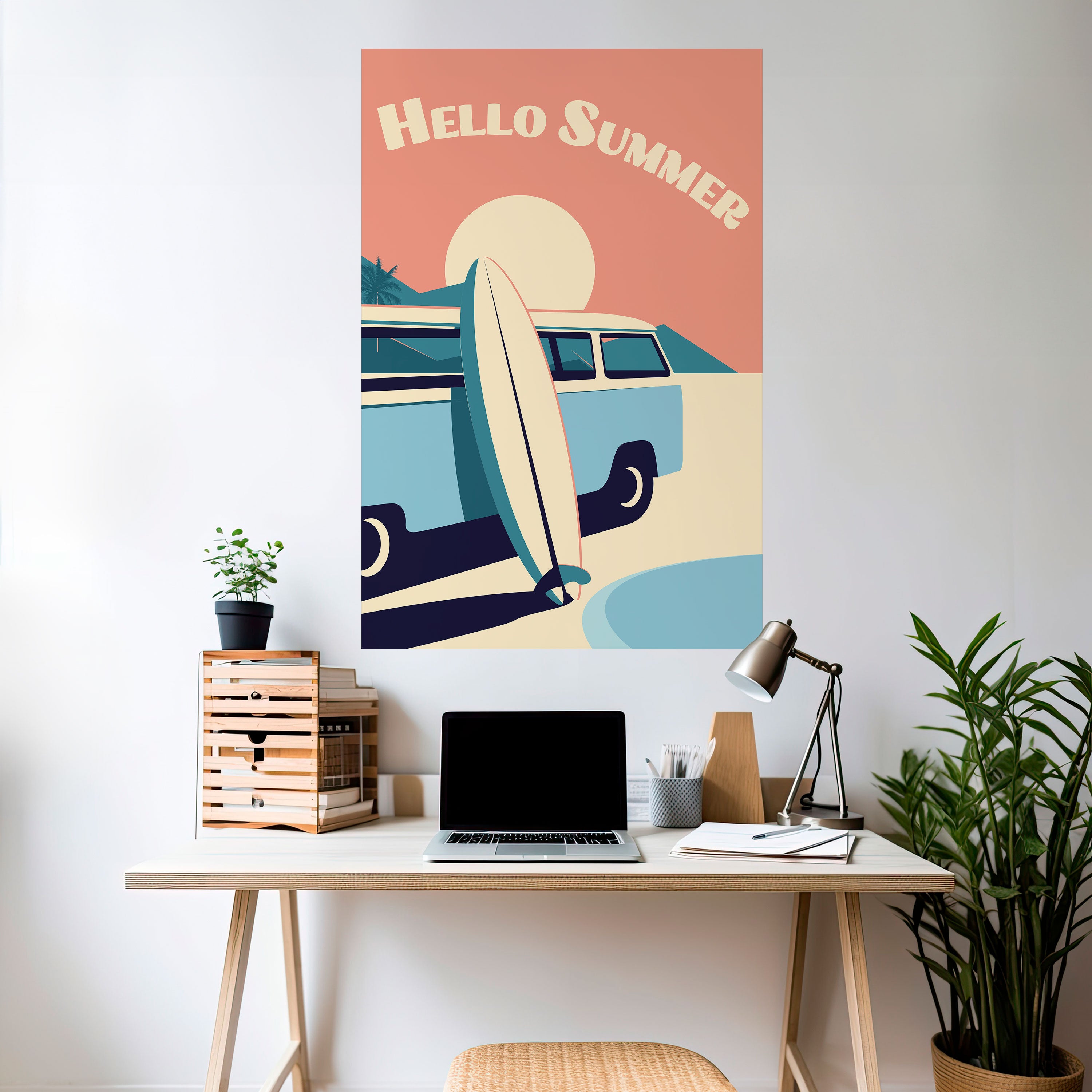 HELLO SUMMER Naklejka/Plakat pionowy