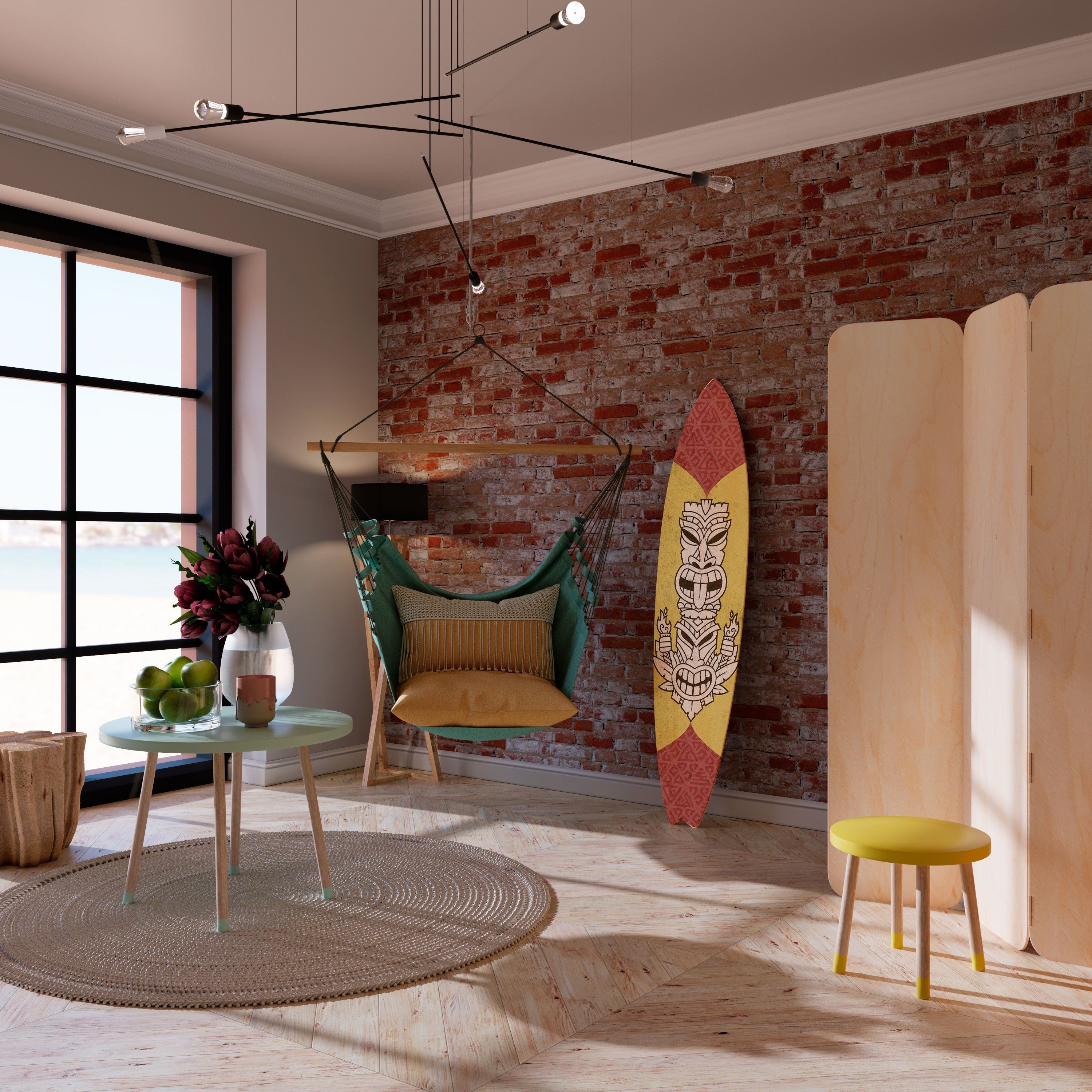 TIKI TOTEM Dekoracyjna deska surfingowa