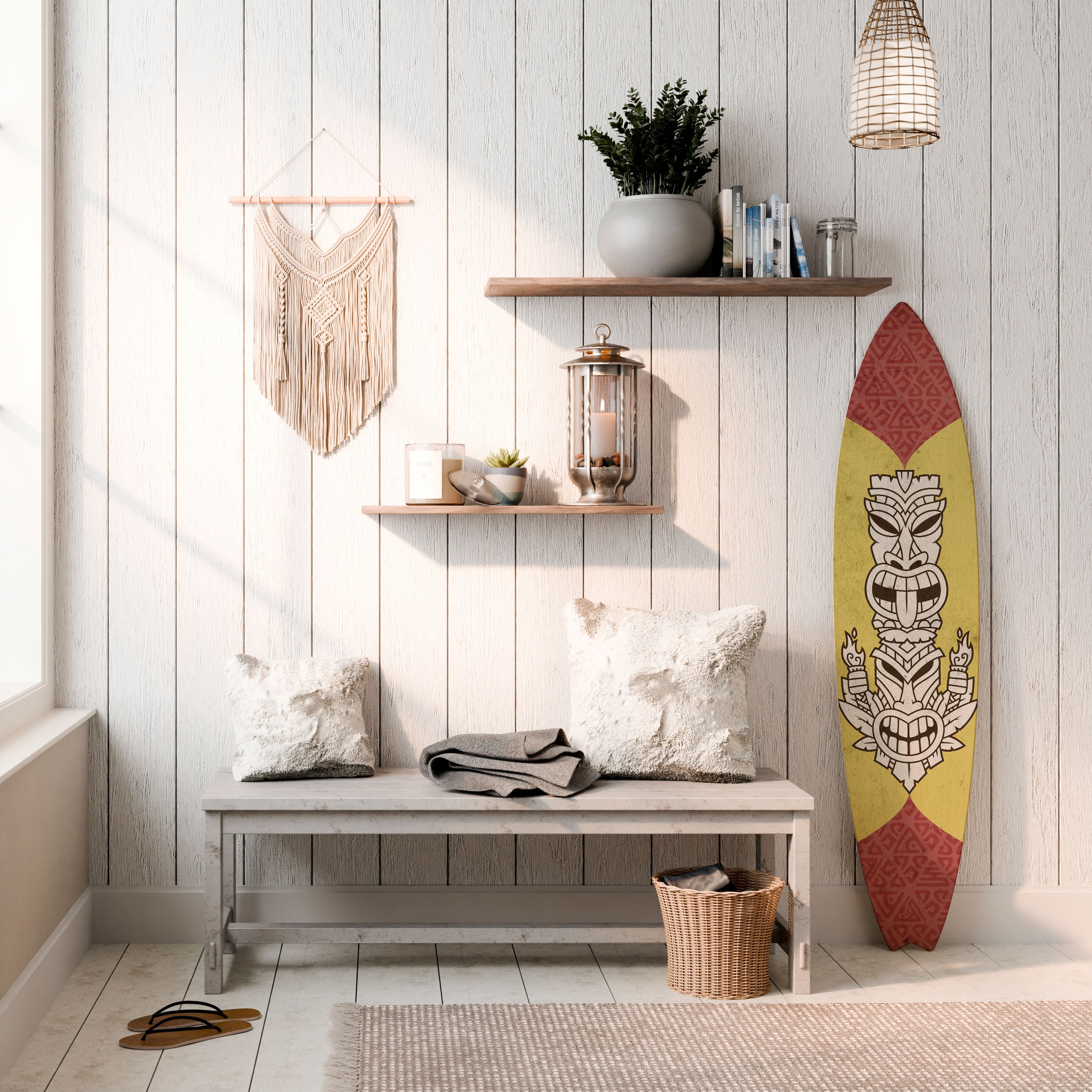 TIKI TOTEM Dekoracyjna deska surfingowa