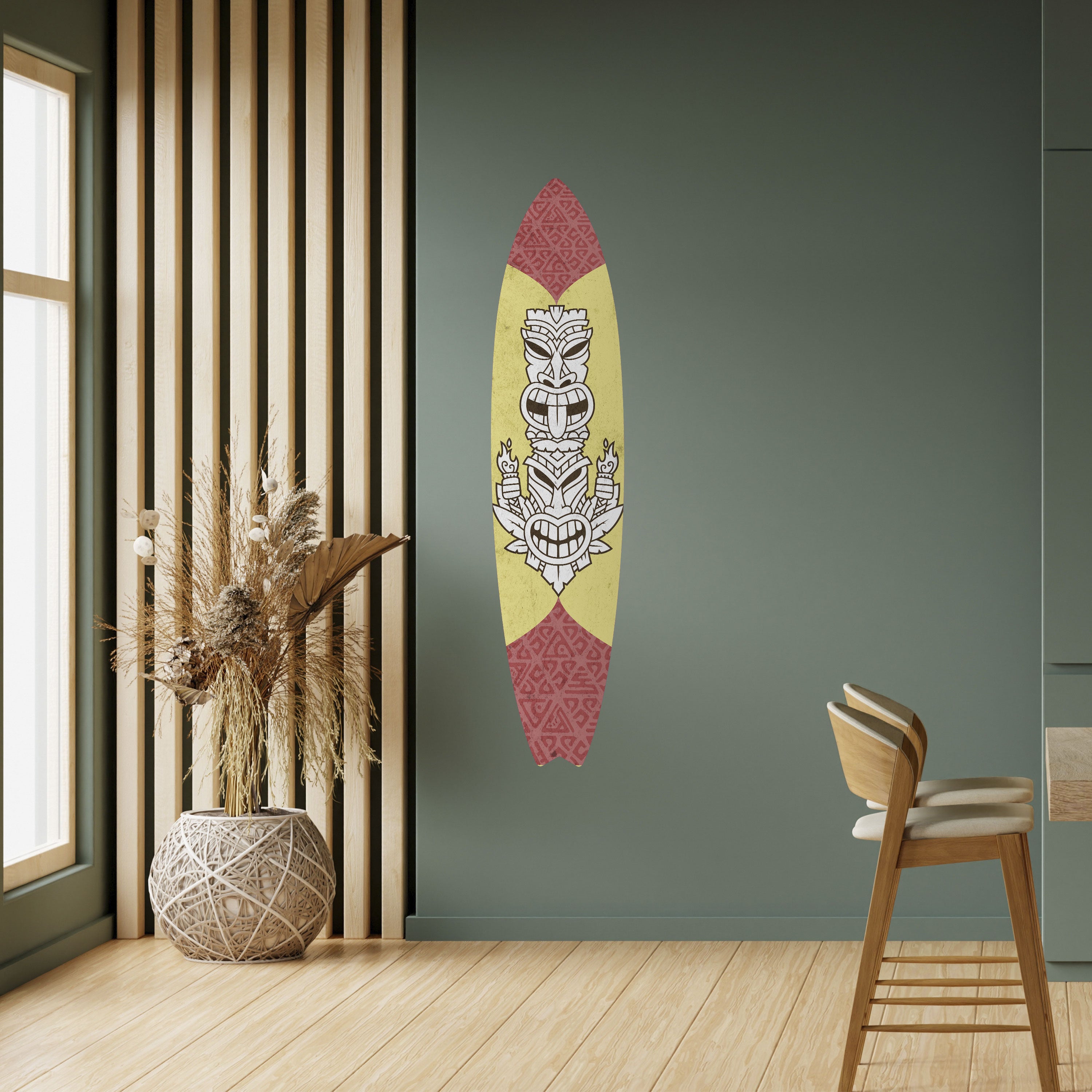 TIKI TOTEM Naklejka - deska surfingowa