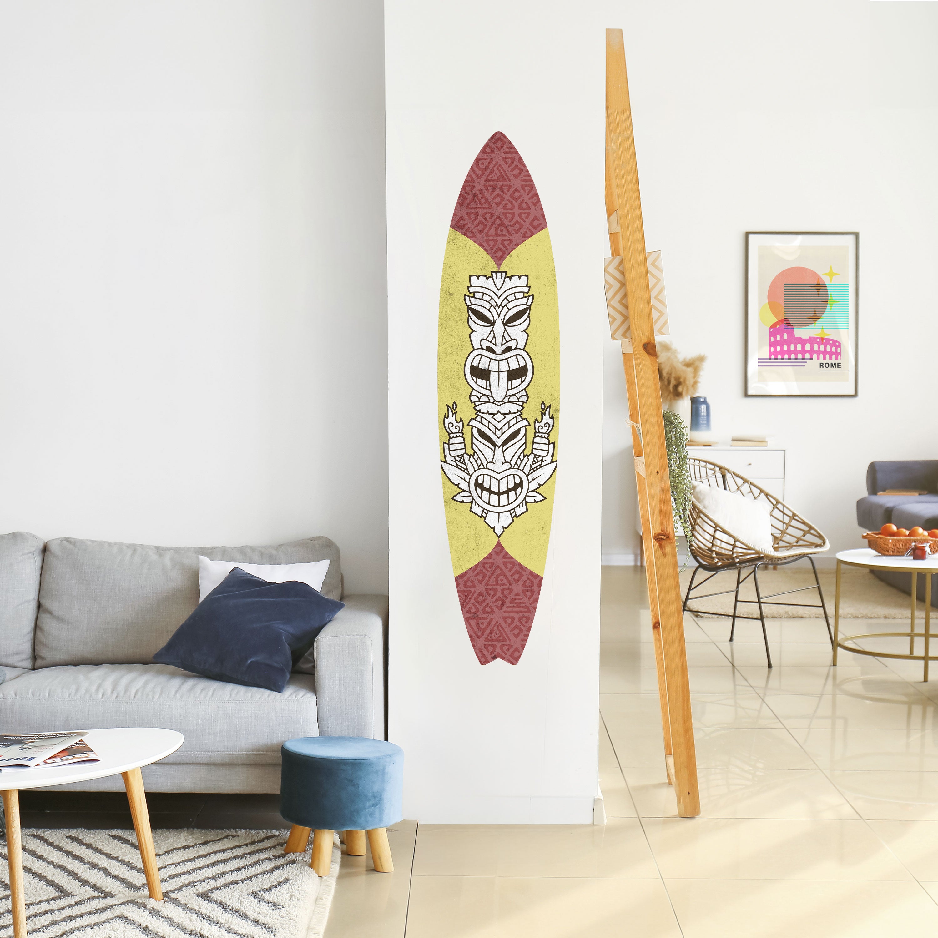 TIKI TOTEM Naklejka - deska surfingowa